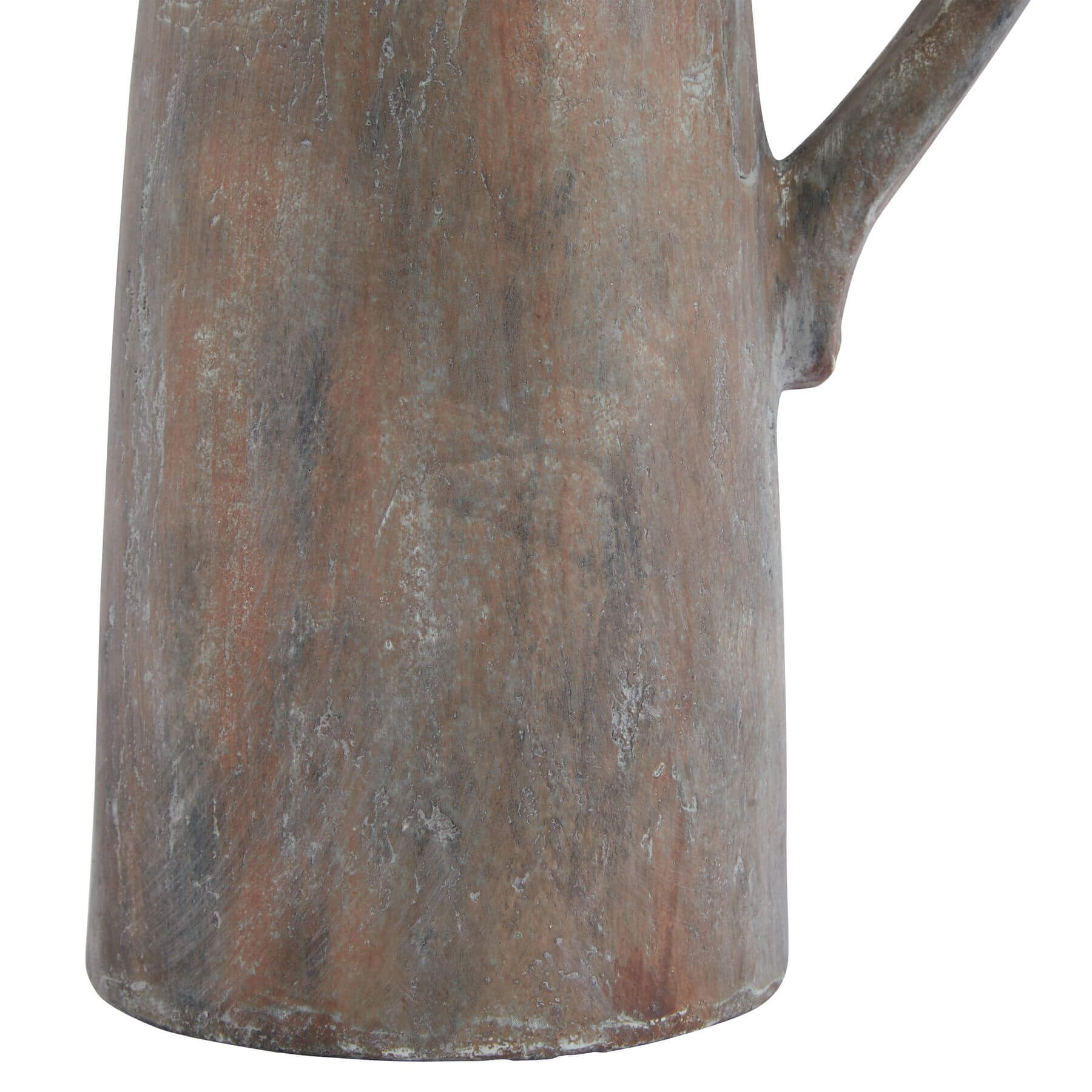 Handcrafted brown Mediterranean ceramic jug with rustic texture, 32cm tall, for home decor or functional use. by Sostter at brixbailey.com
