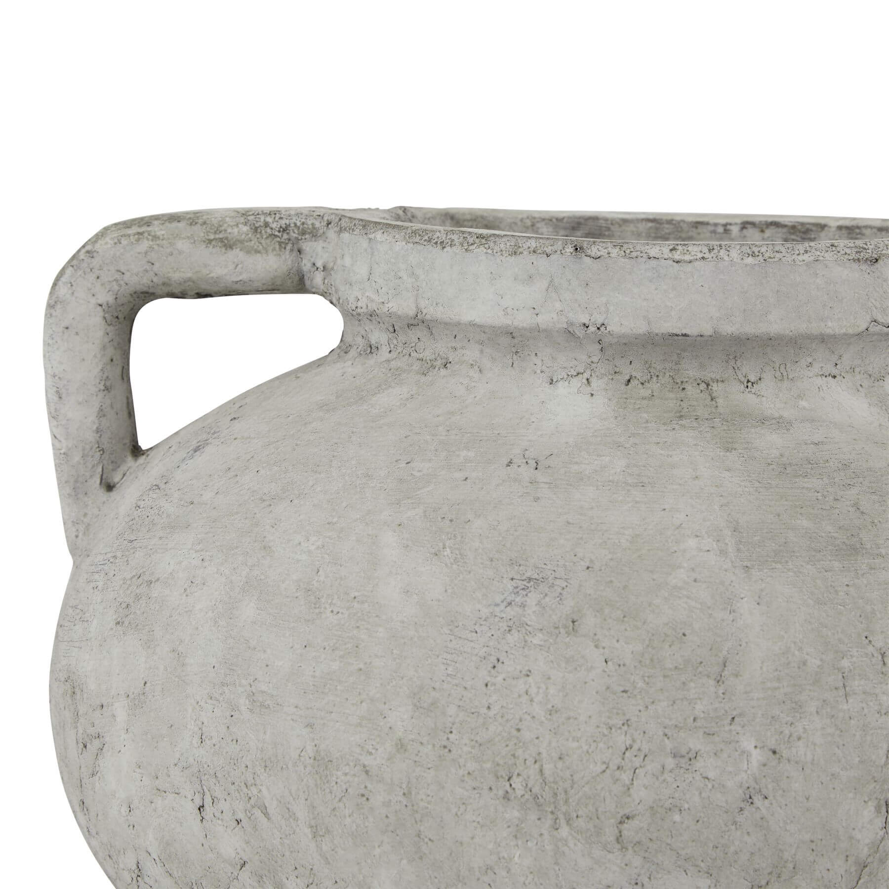 White ceramic Athena Stone Pelike Pot, handcrafted artisanal vase for floral arrangements, 24cm height. by sostter at brixbailey.com