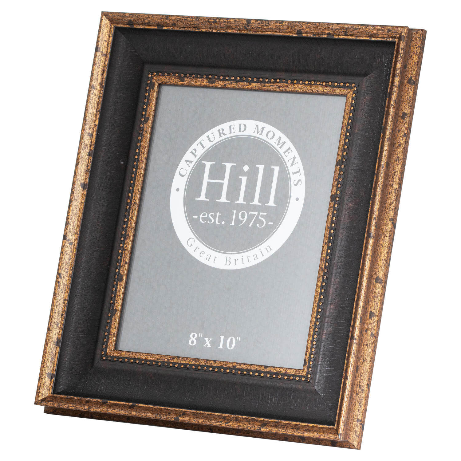 Black antique gold beaded 8x10 photo frame with intricate wood detailing, elegant home decor gift.by Sostter at brixbailey.com