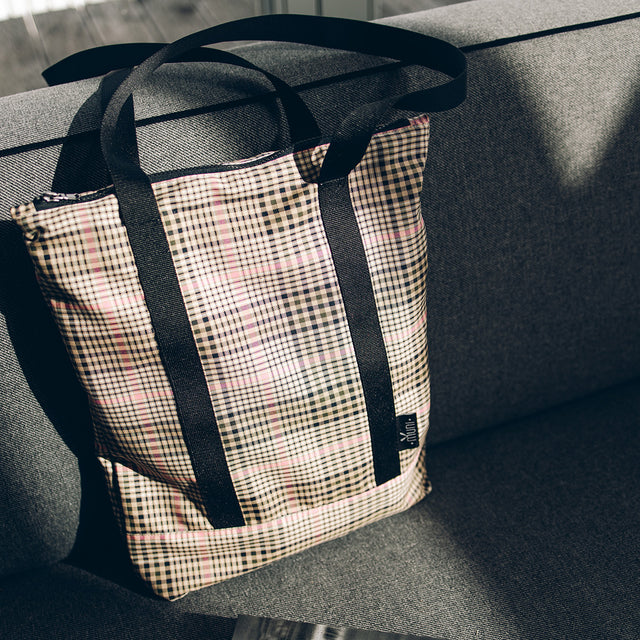 Tartan Tote Bag – Stylish & Spacious Handmade Accessory by Muni at www.brixbailey.com