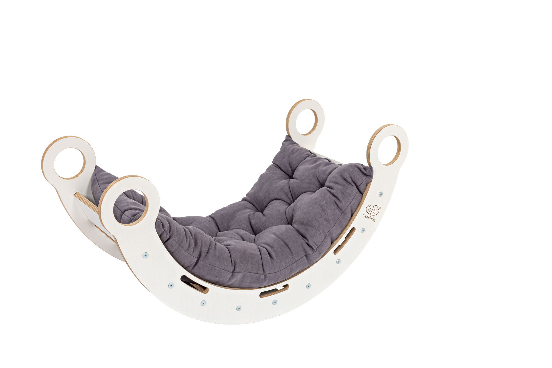 Dream Rocker - White Wooden Toy with Pillow, Slide & Ladder by MeowBaby at www.brixbailey.com