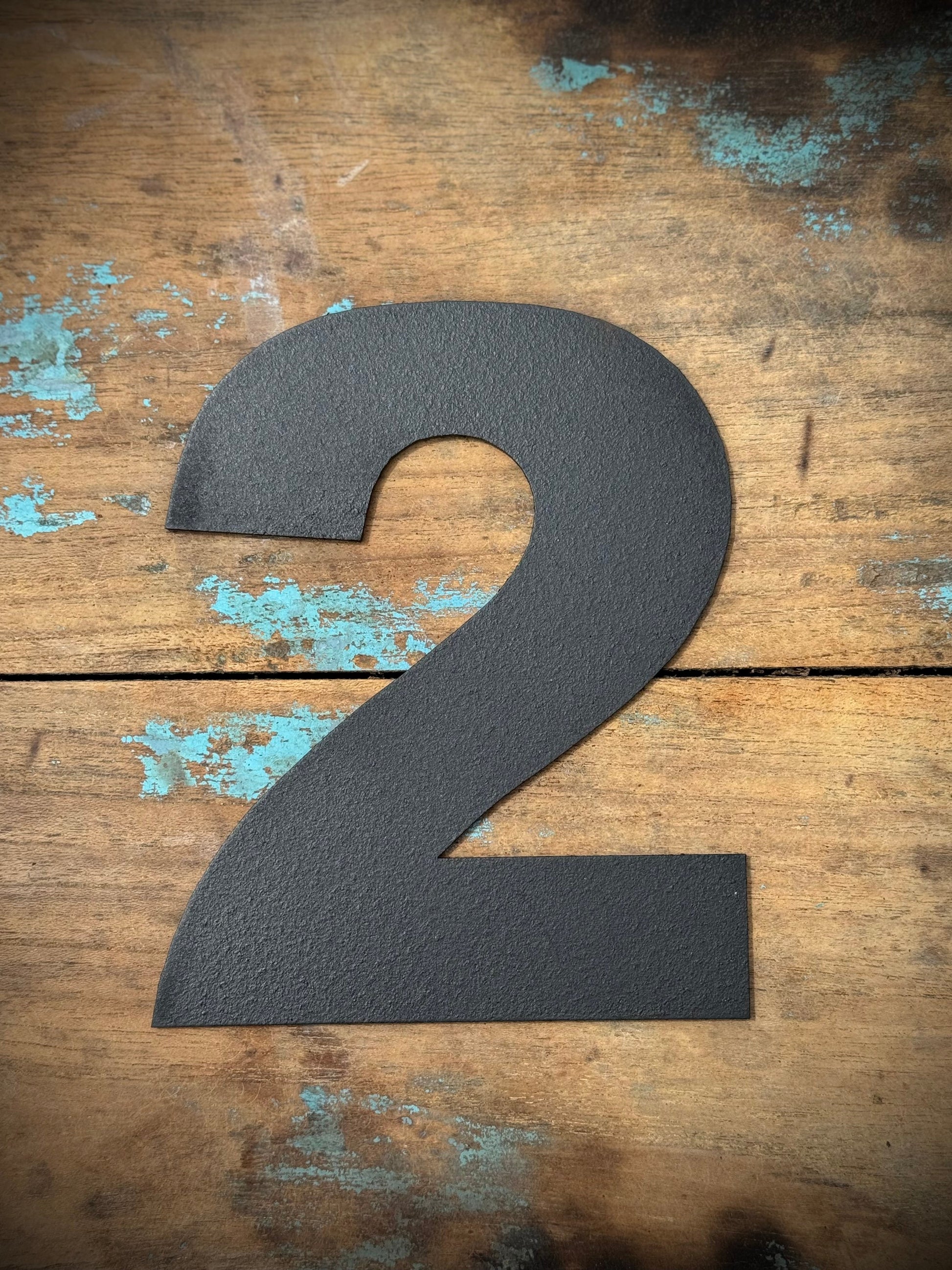 12" and 5" Black Fat Font Metal Letters.