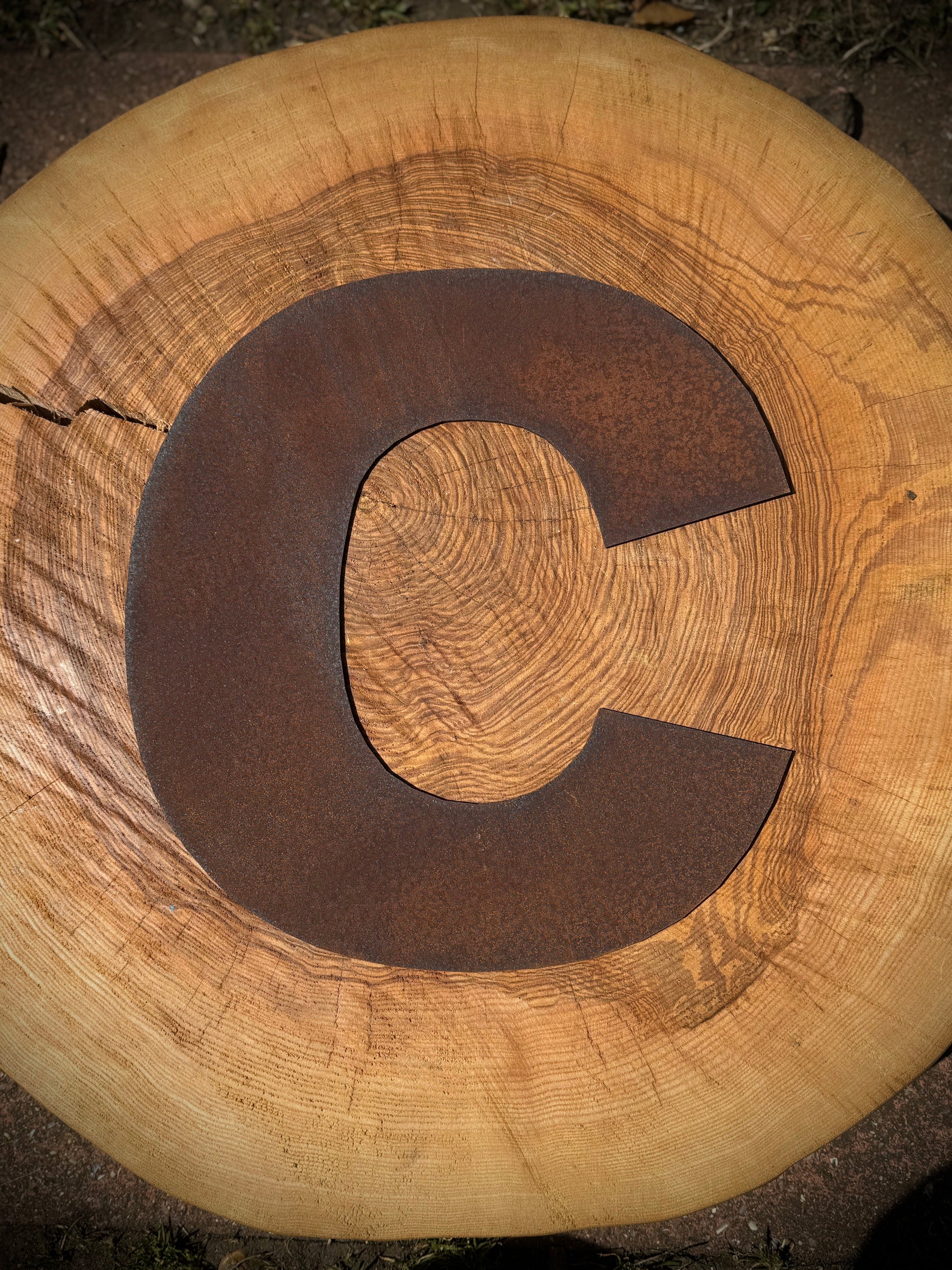 12" Rusty Fat Font Metal Letters A-Z 0-9.