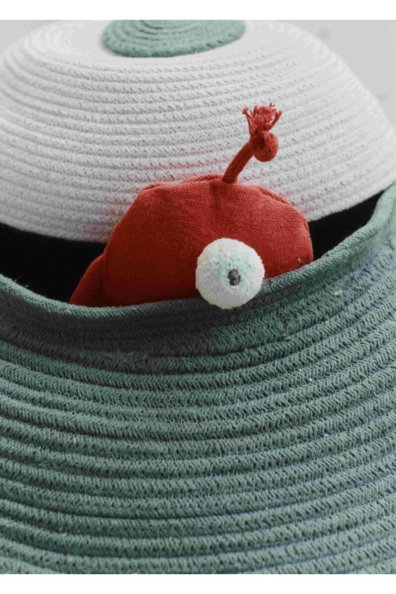 Next stop: Mars! Visit another planet with the UFO Basket and its friendly mini fabric alien! by Lorena Canals at www.brixbailey.com
