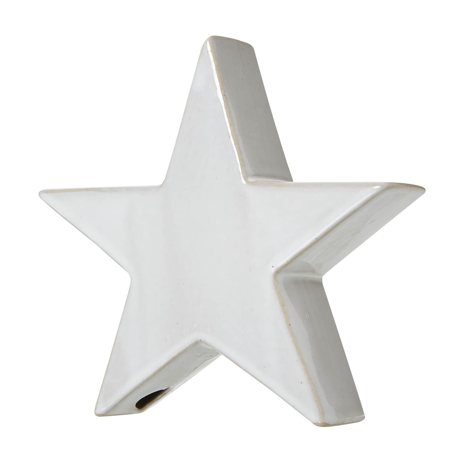 Minimalist white ceramic star décor, modern sculptural accent for shelves or mantels by sostter at brixbailey.com
