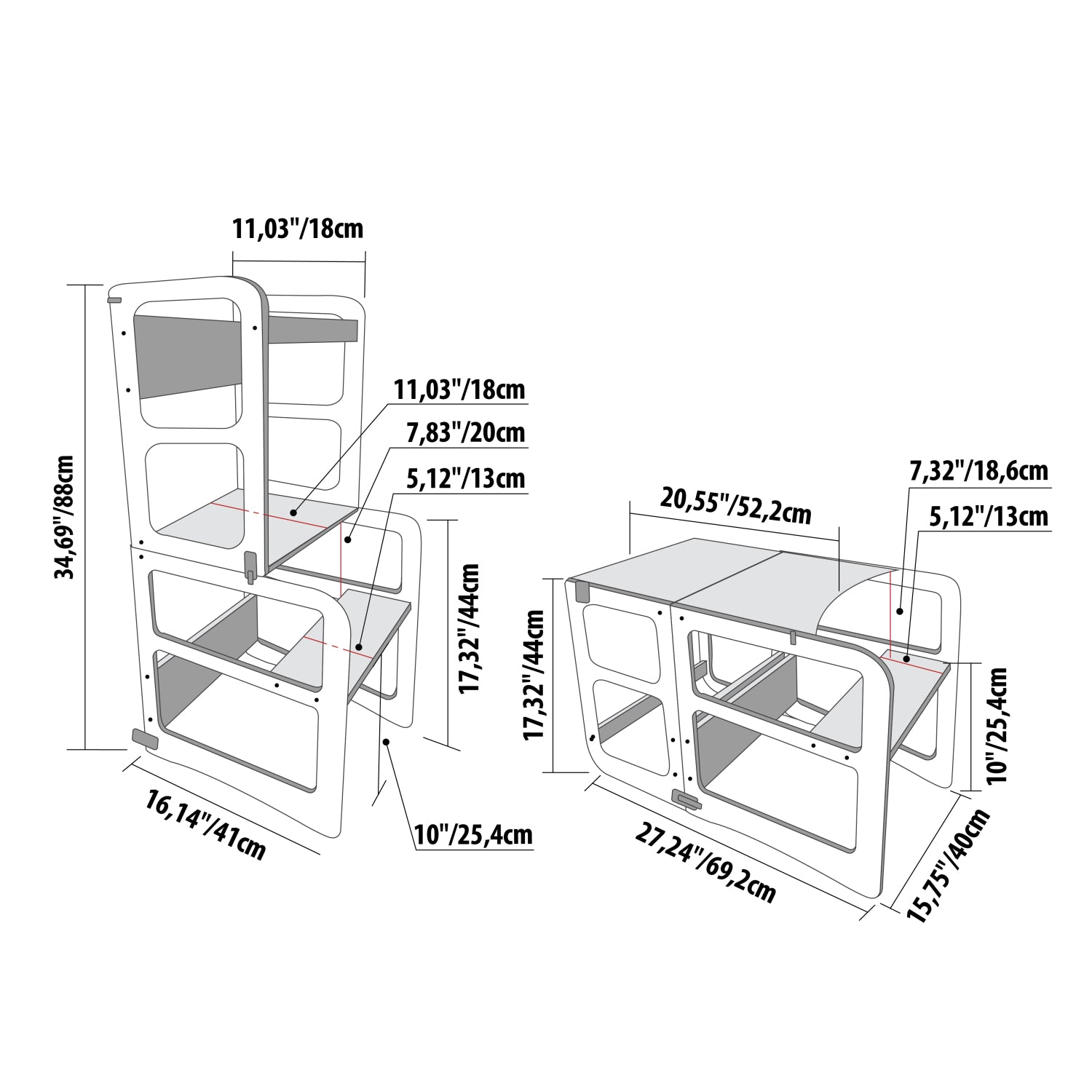 2-in-1 Convertible Kitchen Tower – Safe & Versatile for Kids by Montessori House Bed at www.brixbailey.com