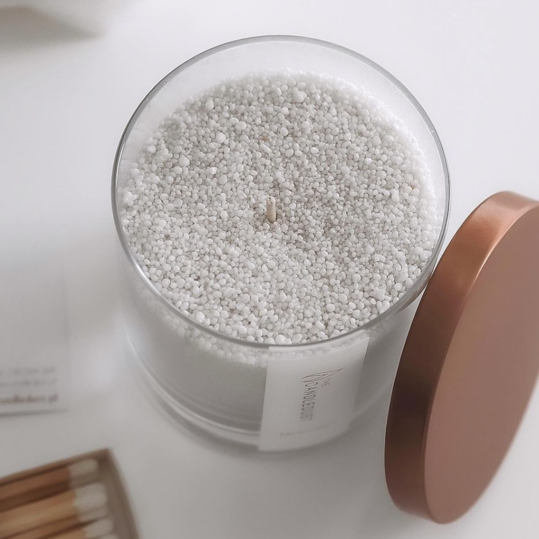 Elegant Candledust Scented Candle – Rose Gold Lid, Vegan by Candledust at www.brixbailey.com