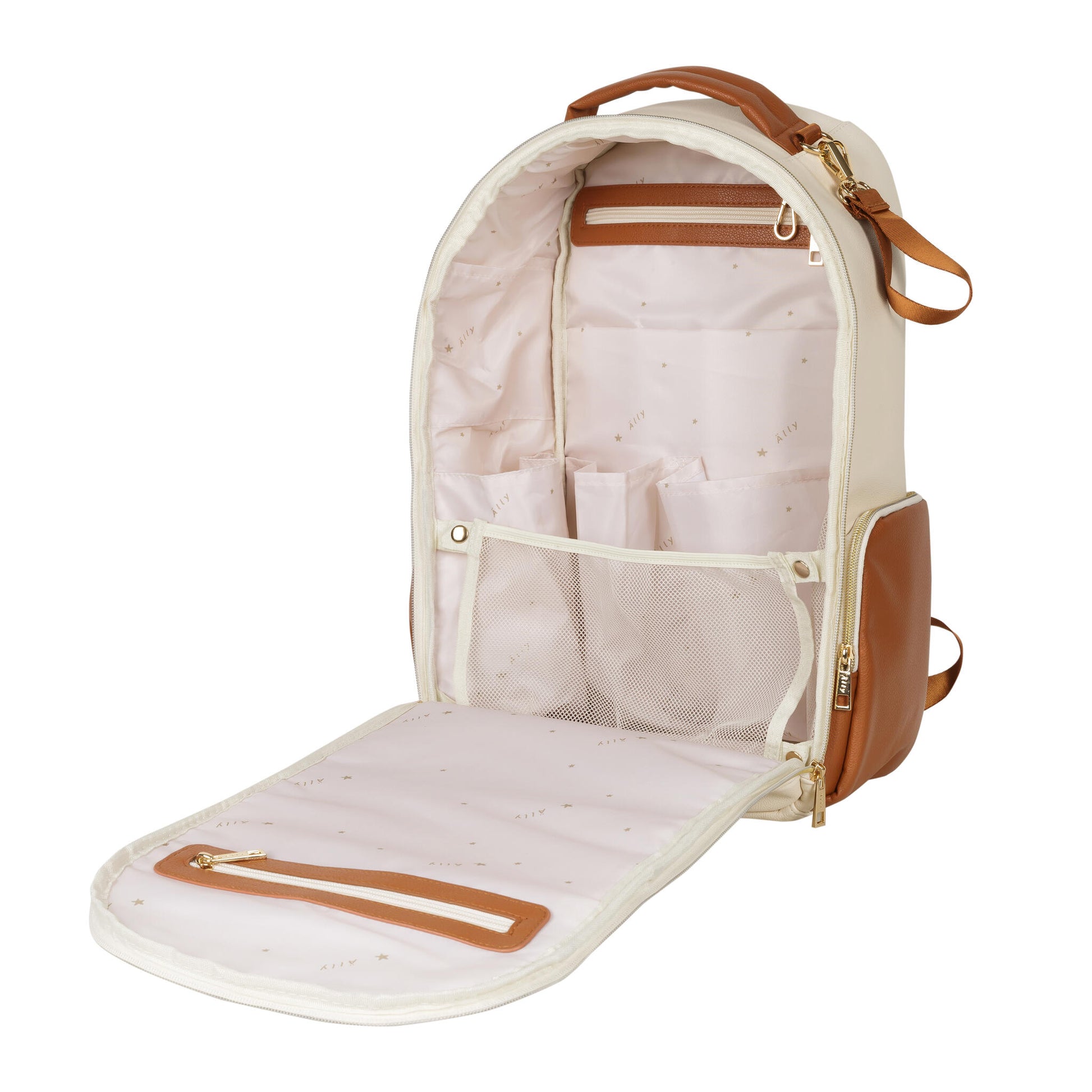 Stylish Cappuccino Diaper Bag – Versatile & Eco-Friendly by Ally Scandic at www.brixbailey.com