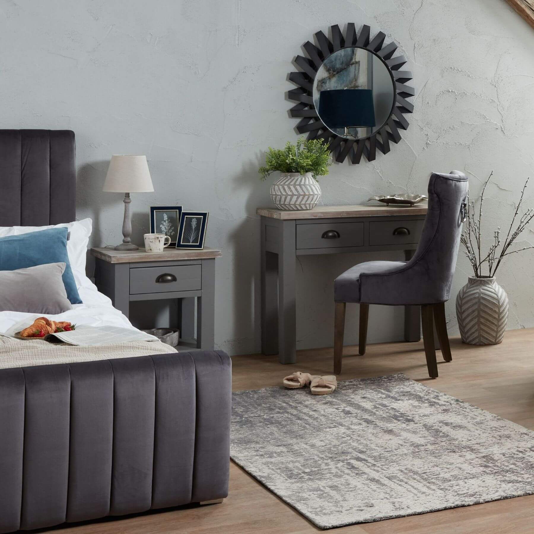 Rustic table lamp with whitewashed wood base and natural linen shade for warm ambient lighting by Sostter at brixbailey.com