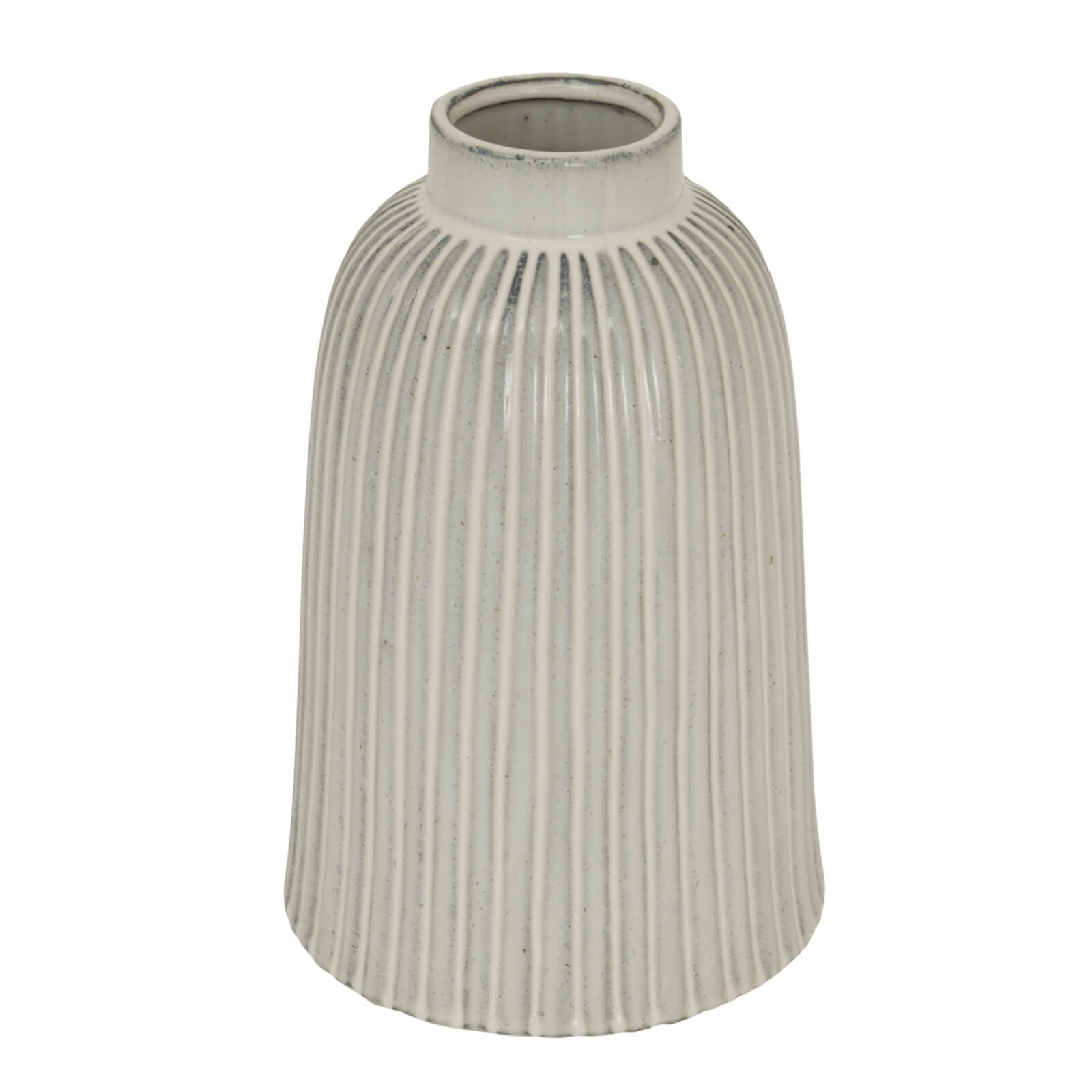 Crystal-clear Monte vase in pure white ceramic, hand-blown with organic curves for minimalist floral arrangements or sculptural decor. by Sostter at brixbailey.com