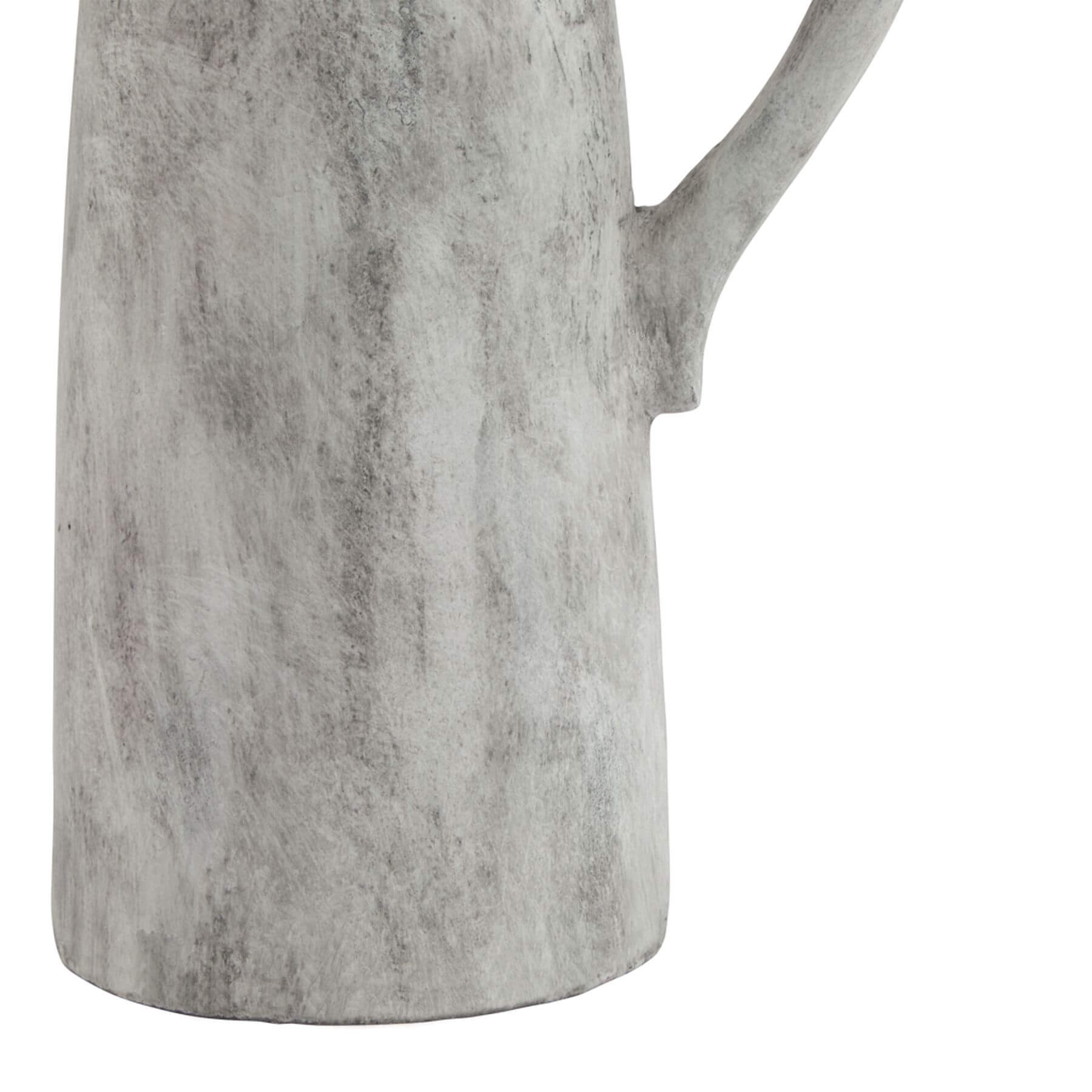 Athena white ceramic pitcher with sculptural silhouette, perfect for floral arrangements or as a water pitcher by Sostter at brixbailey.com