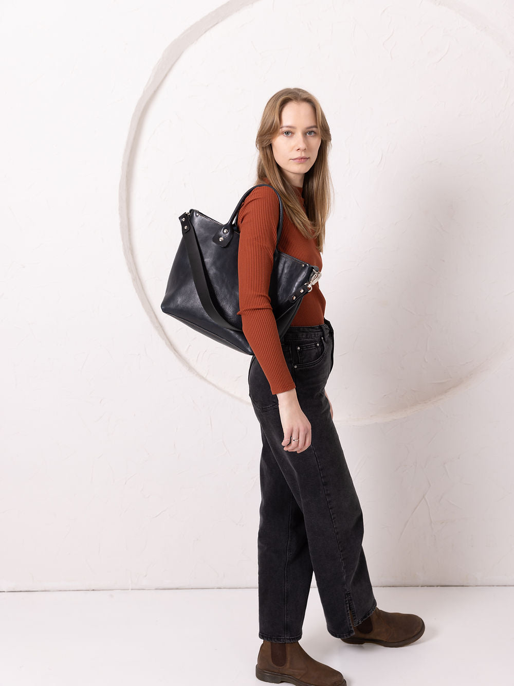 MIGLE Leather Tote Bag – Timeless Elegance & Practical Design by TOKS VISOKS at www.brixbailey.com