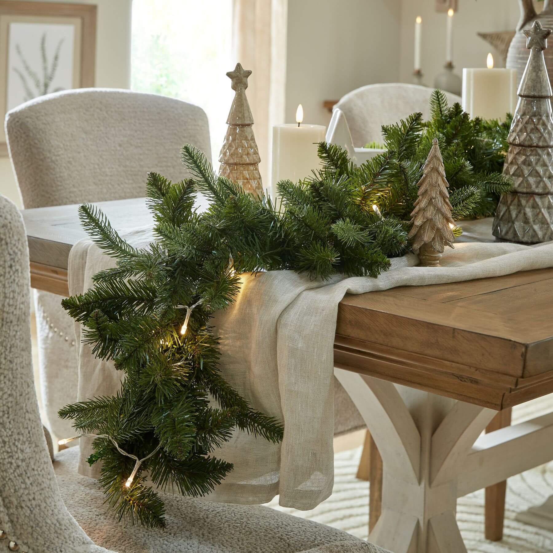 Handcrafted brown resin spruce sculpture with detailed needles and branches, 16cm tall, organic modern winter décor by sostter at brixbailey.com