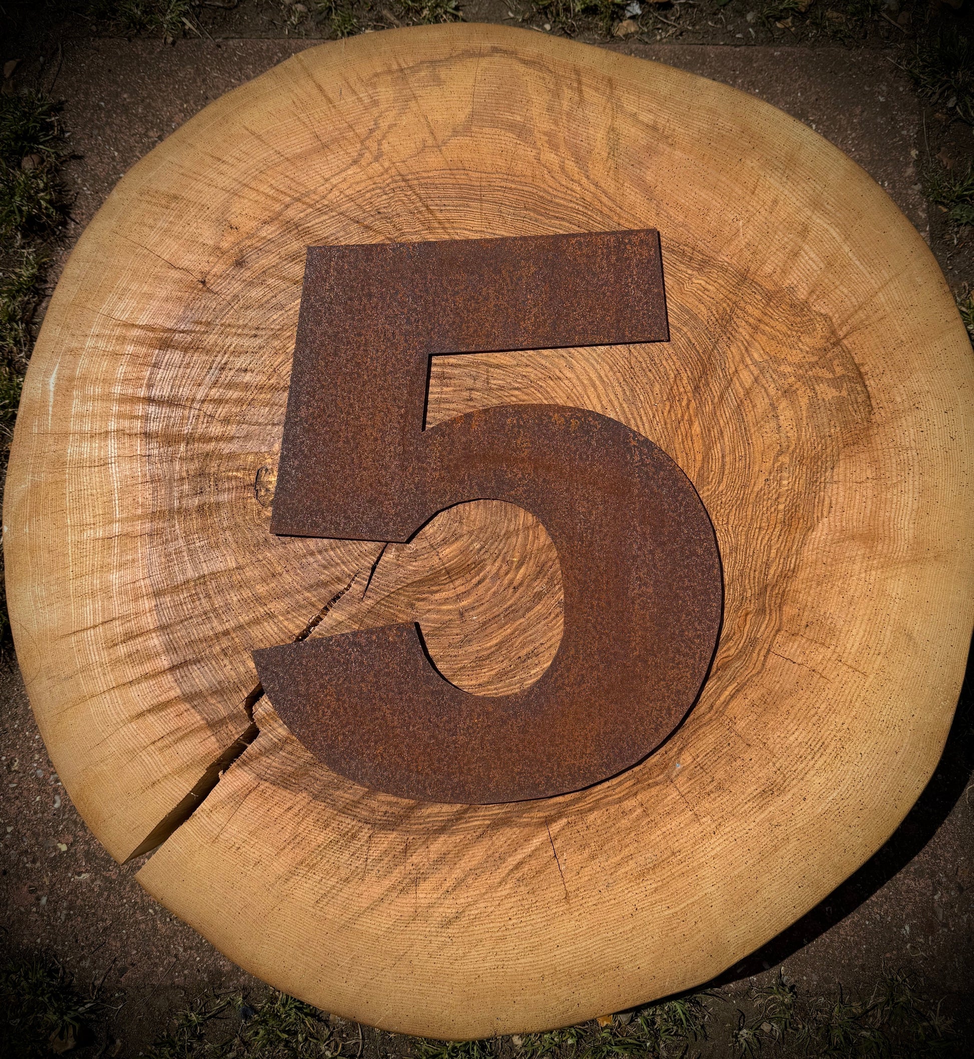 12" Rusty Fat Font Metal Letters A-Z 0-9.