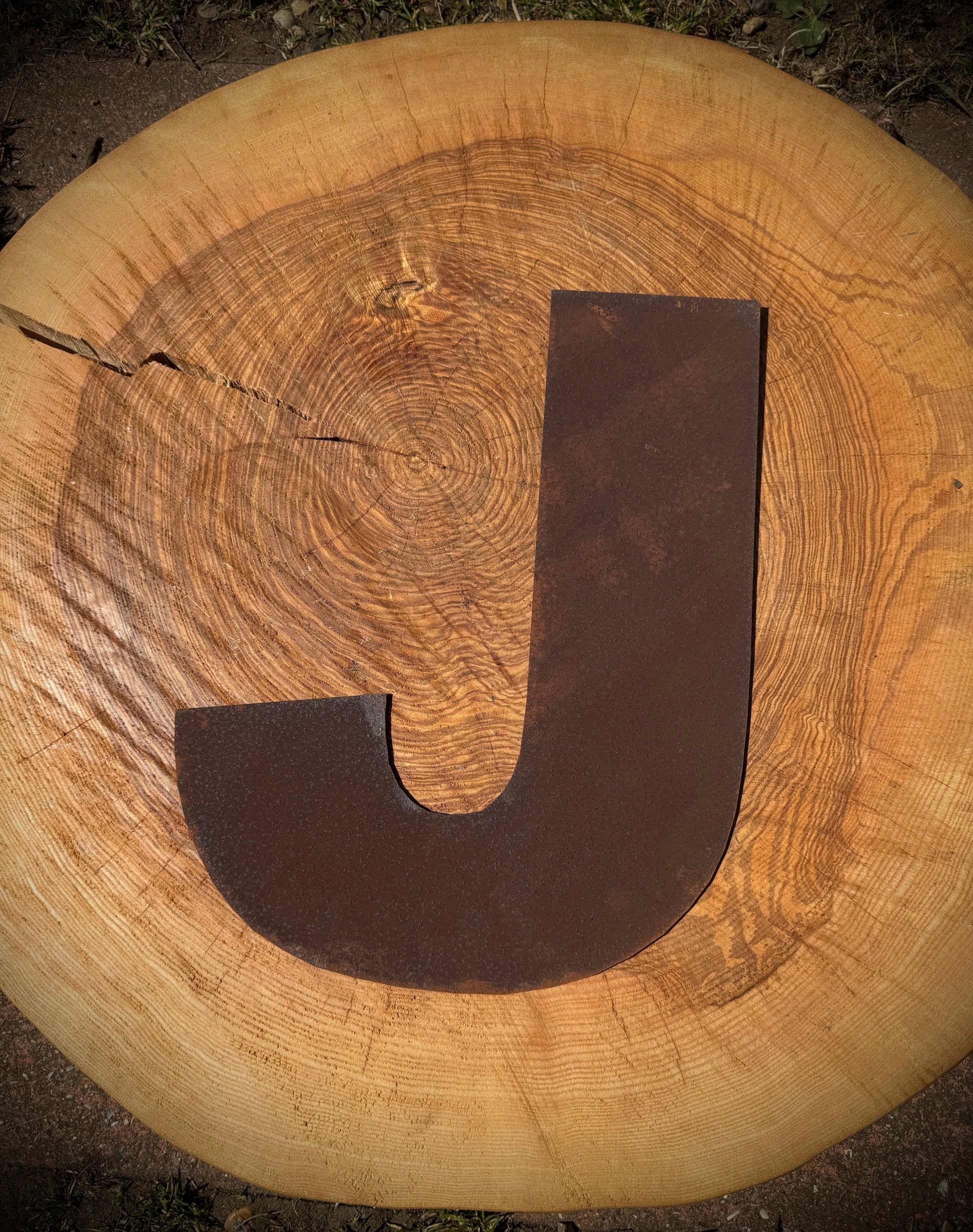 12" Rusty Fat Font Metal Letters A-Z 0-9.