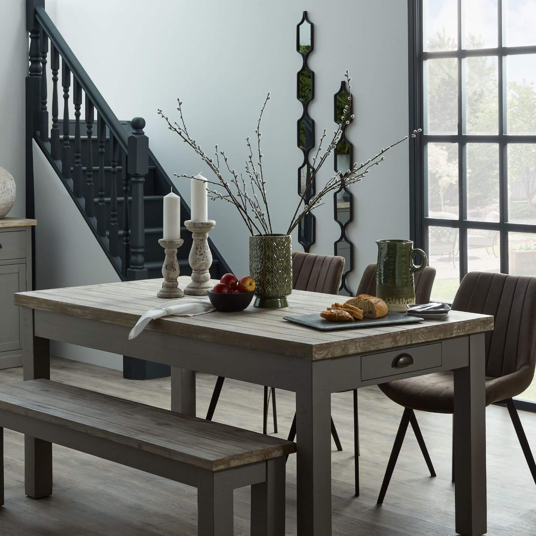 Handcrafted olive ceramic vase with Mediterranean design, perfect for flowers or decor by Sostter at brixbailey.com