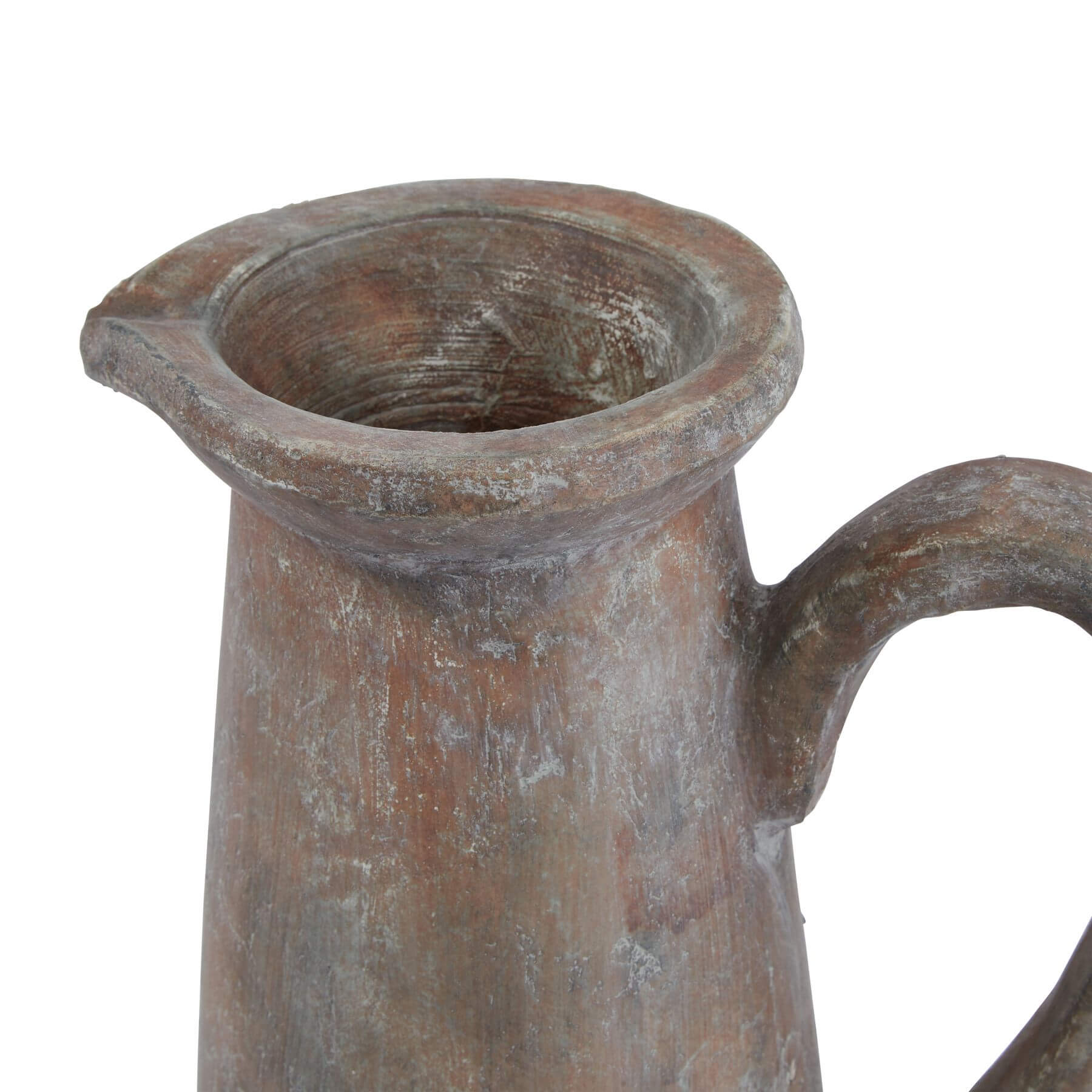Handcrafted brown ceramic Mediterranean jug with rustic charm, perfect as decor or functional vessel. by Sostter at brixbailey.com