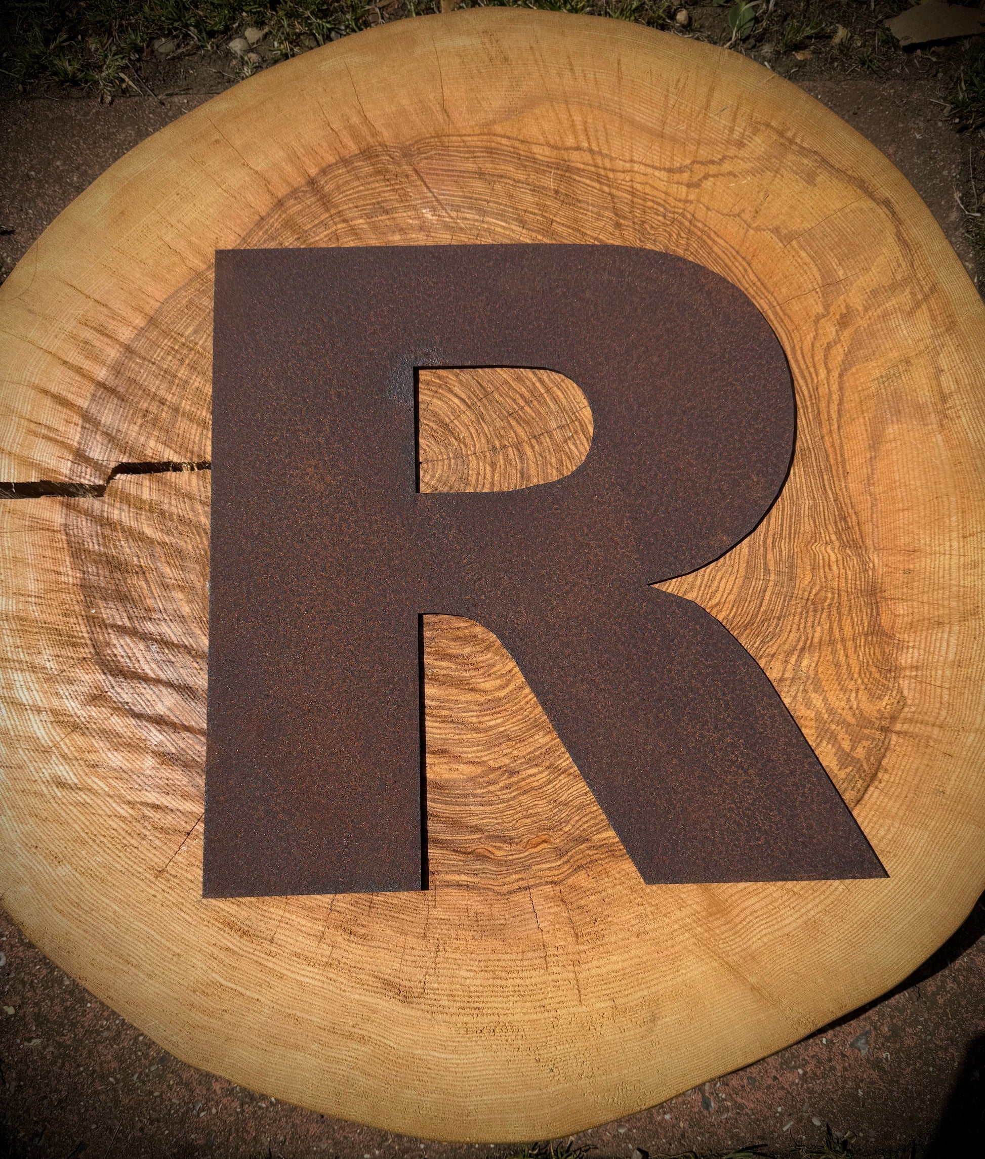 12" Rusty Fat Font Metal Letters A-Z 0-9.