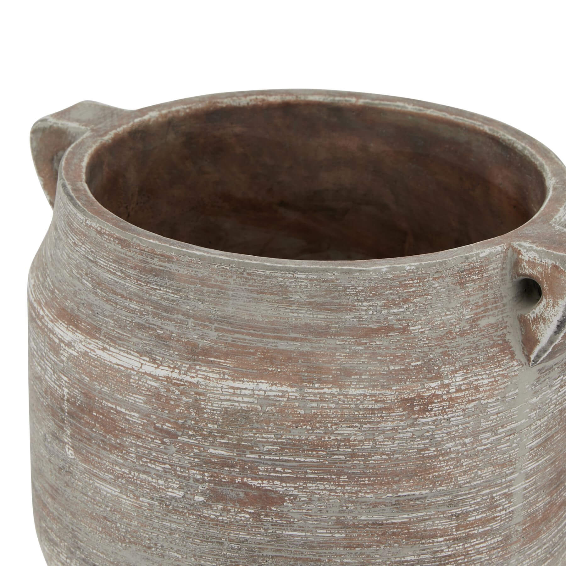 Handcrafted Siena Brown Hydria Pot, ceramic Mediterranean vase with earthy brown glaze, 21cm wide by Sostter at brixbailey.com