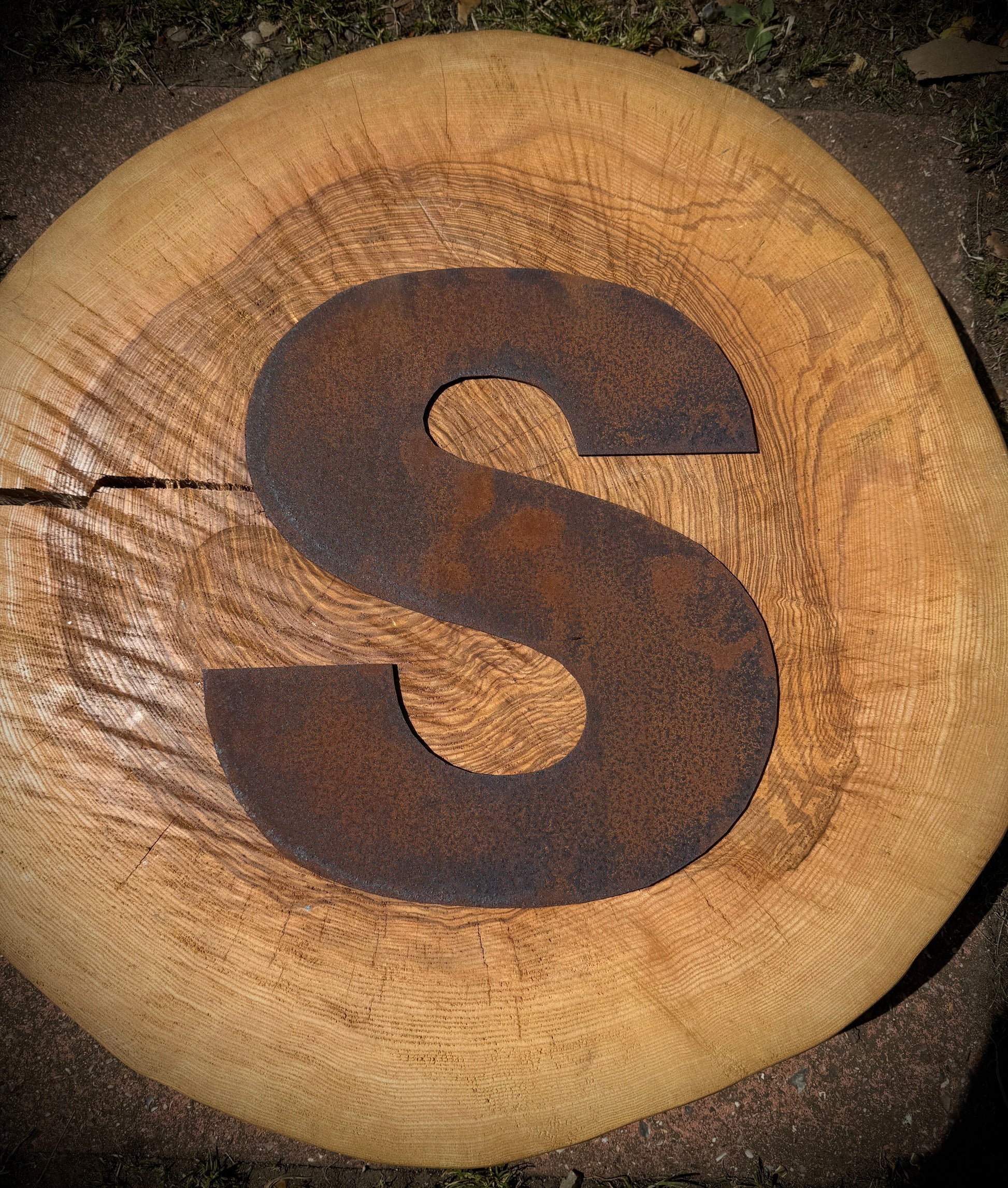 12" Rusty Fat Font Metal Letters A-Z 0-9.