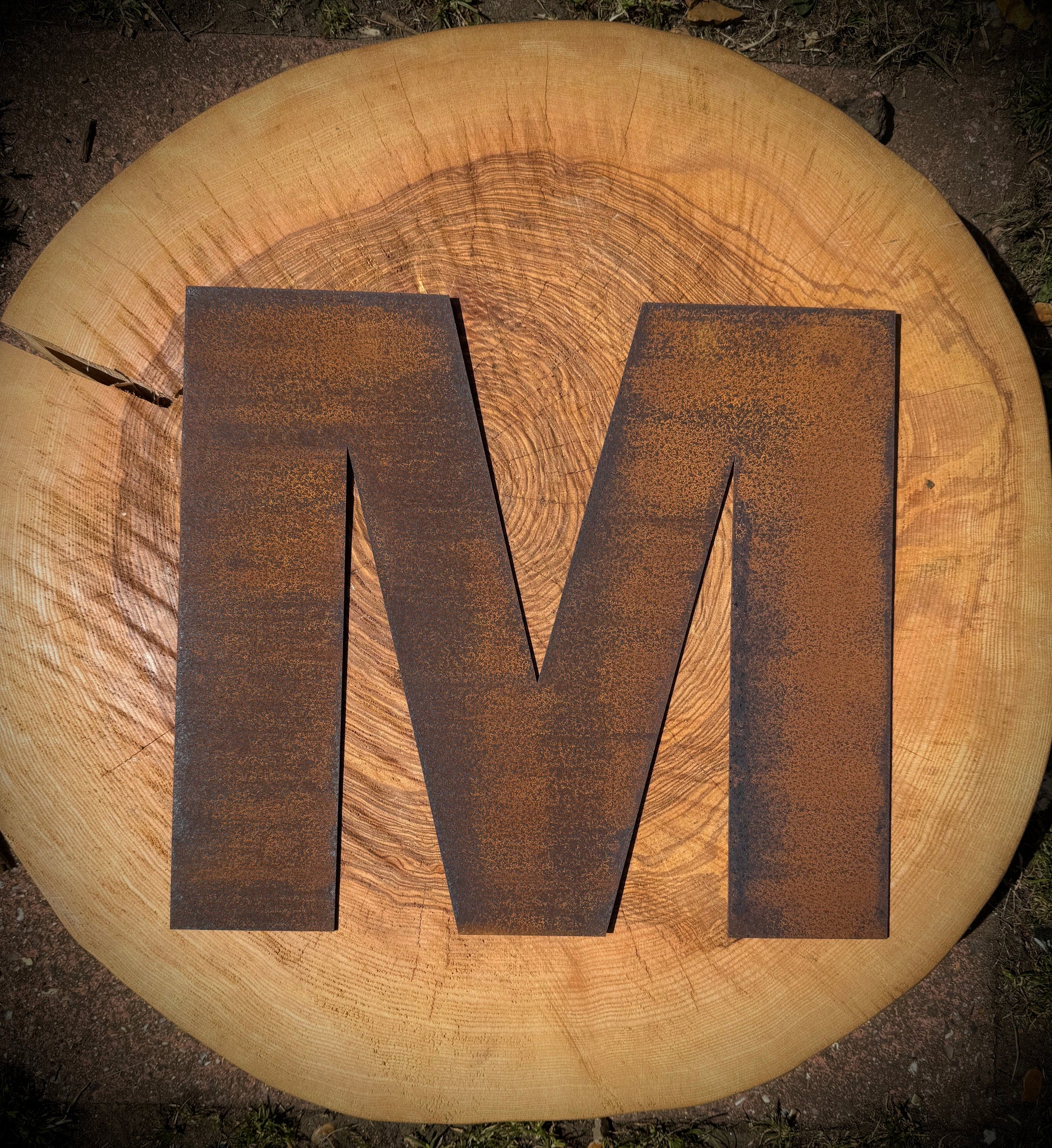 12" Rusty Fat Font Metal Letters A-Z 0-9.