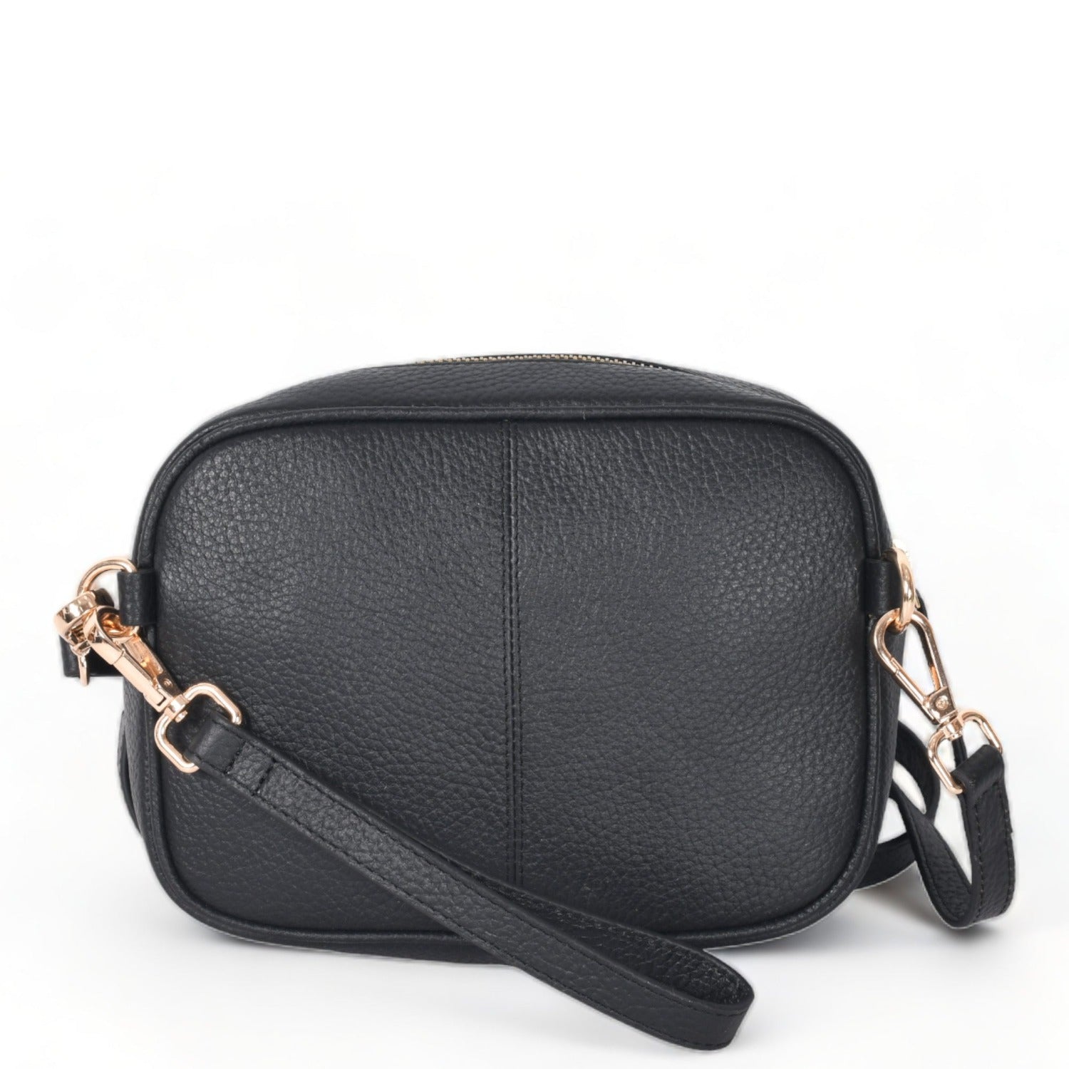 Black Convertible Leather Cross Body Camera Bag Brix and Bailey Ethical Handbag Brand