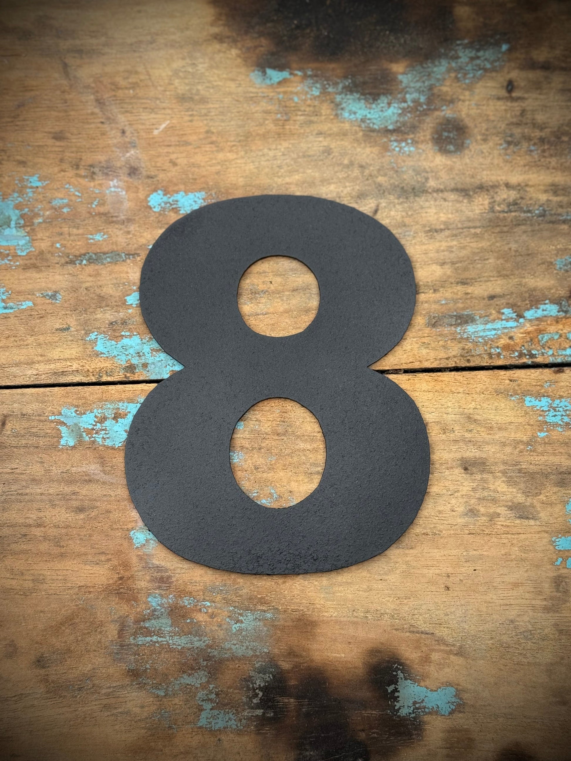 12" and 5" Black Fat Font Metal Letters.