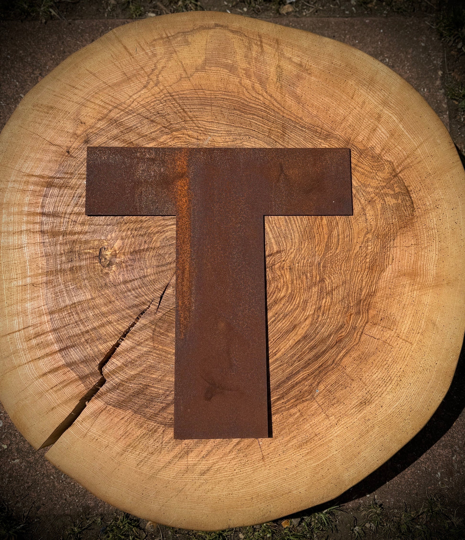 12" Rusty Fat Font Metal Letters A-Z 0-9.