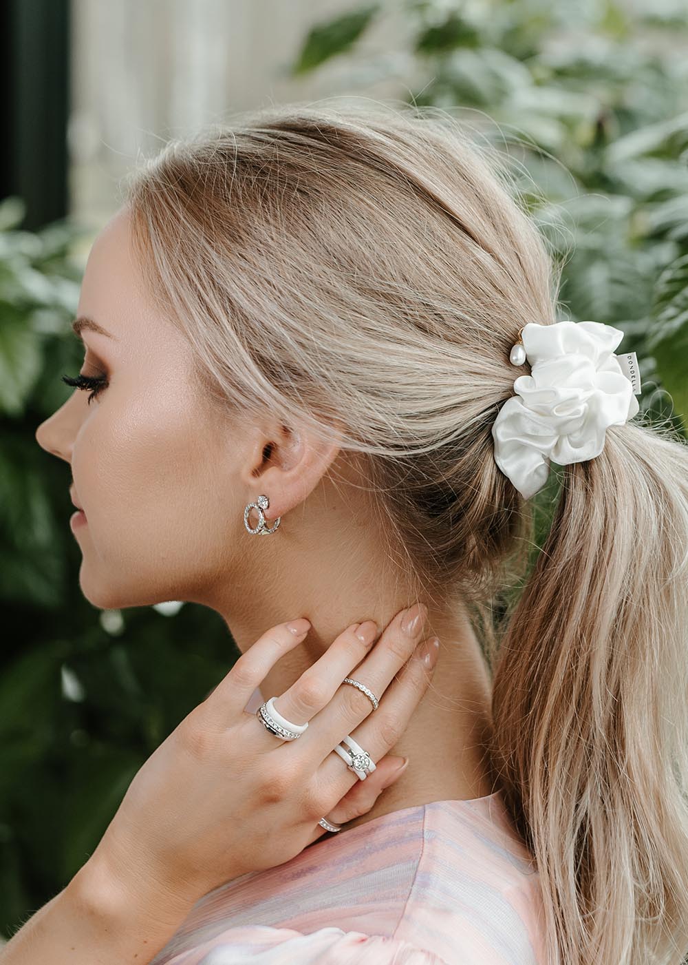 Indulge Your Hair with the Luxurious Organic Mulberry Silk Scrunchie by Dondella at www.brixbailey.com