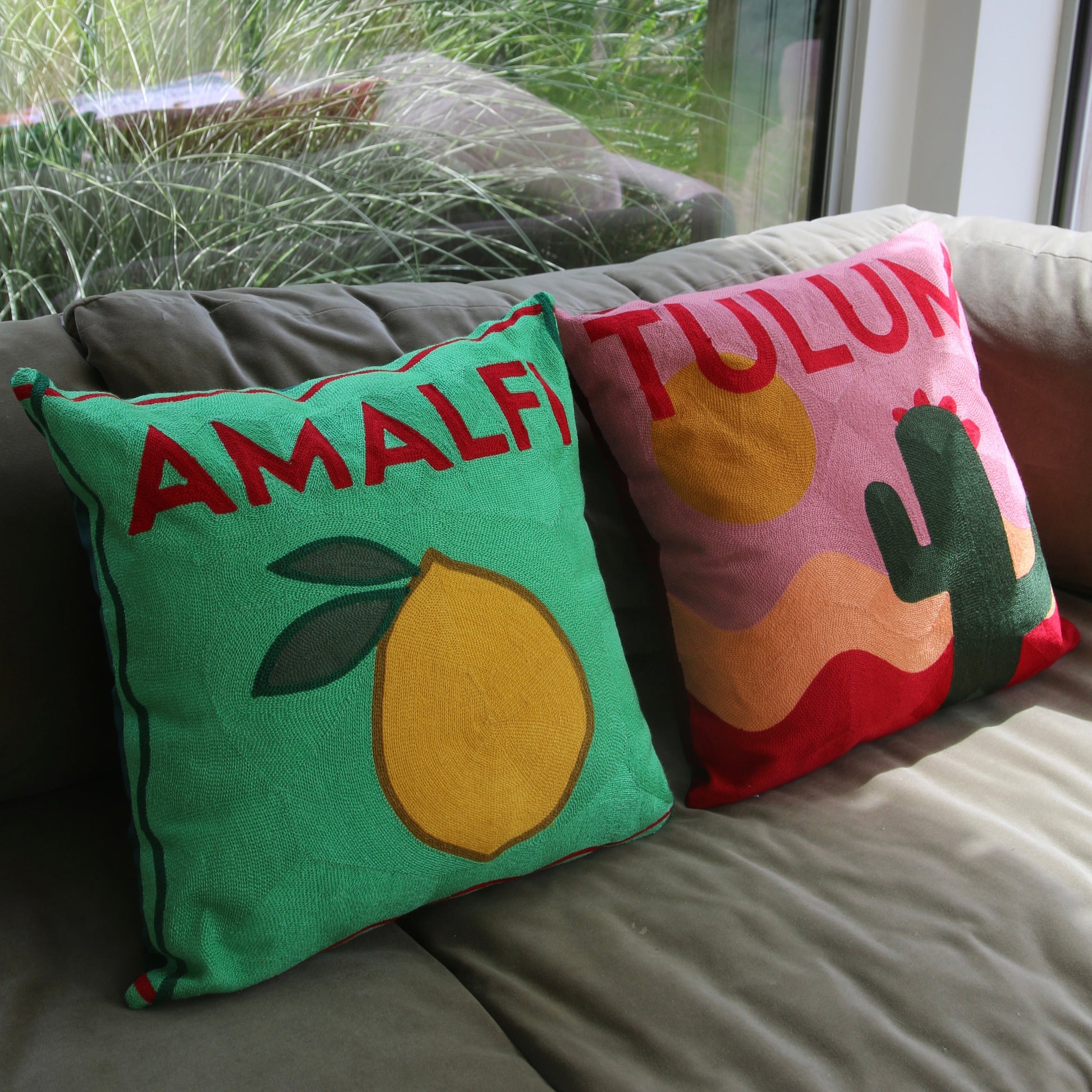 Amalfi Needlepoint Cushion