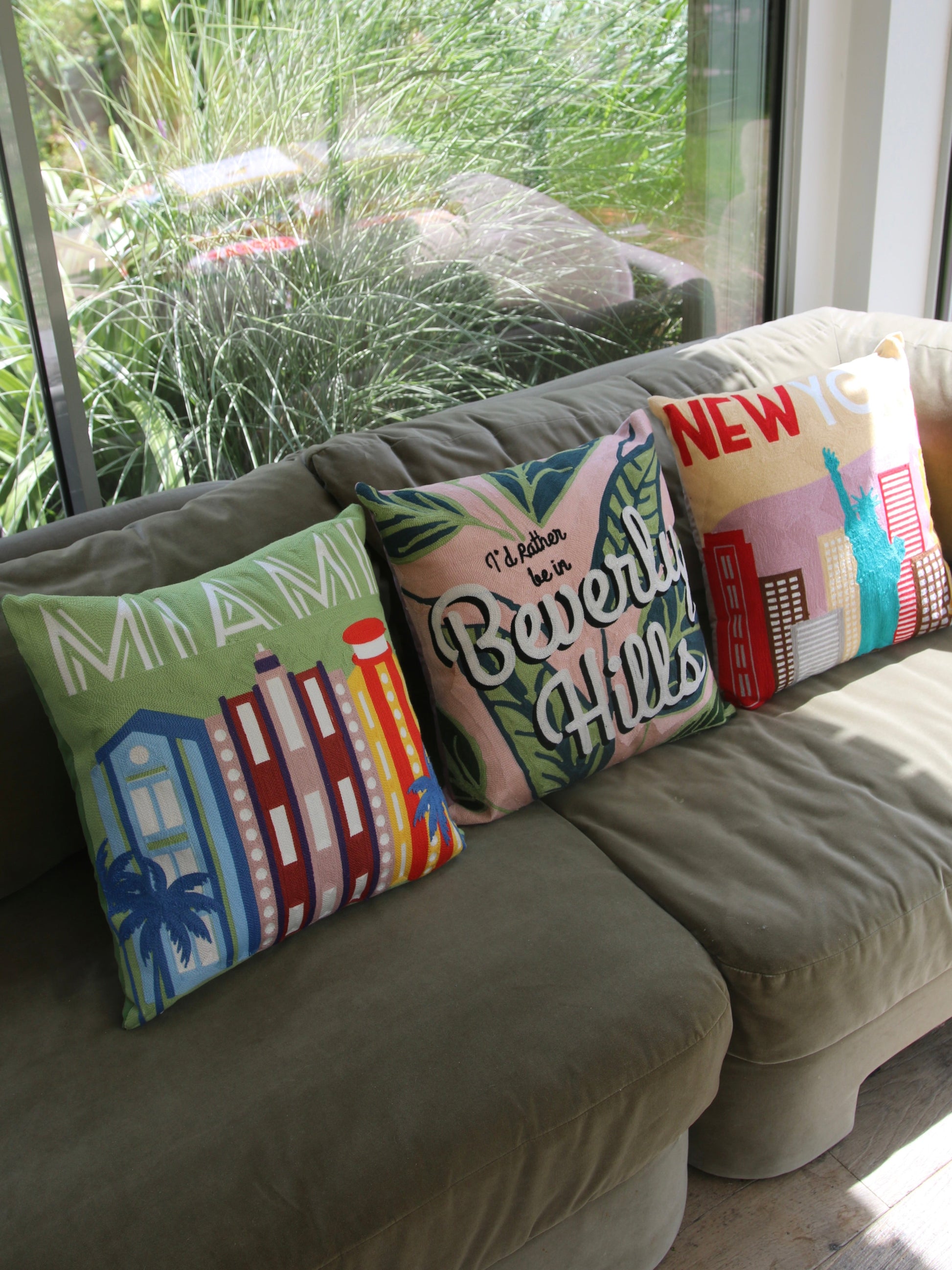 Miami Needlepoint Cushion