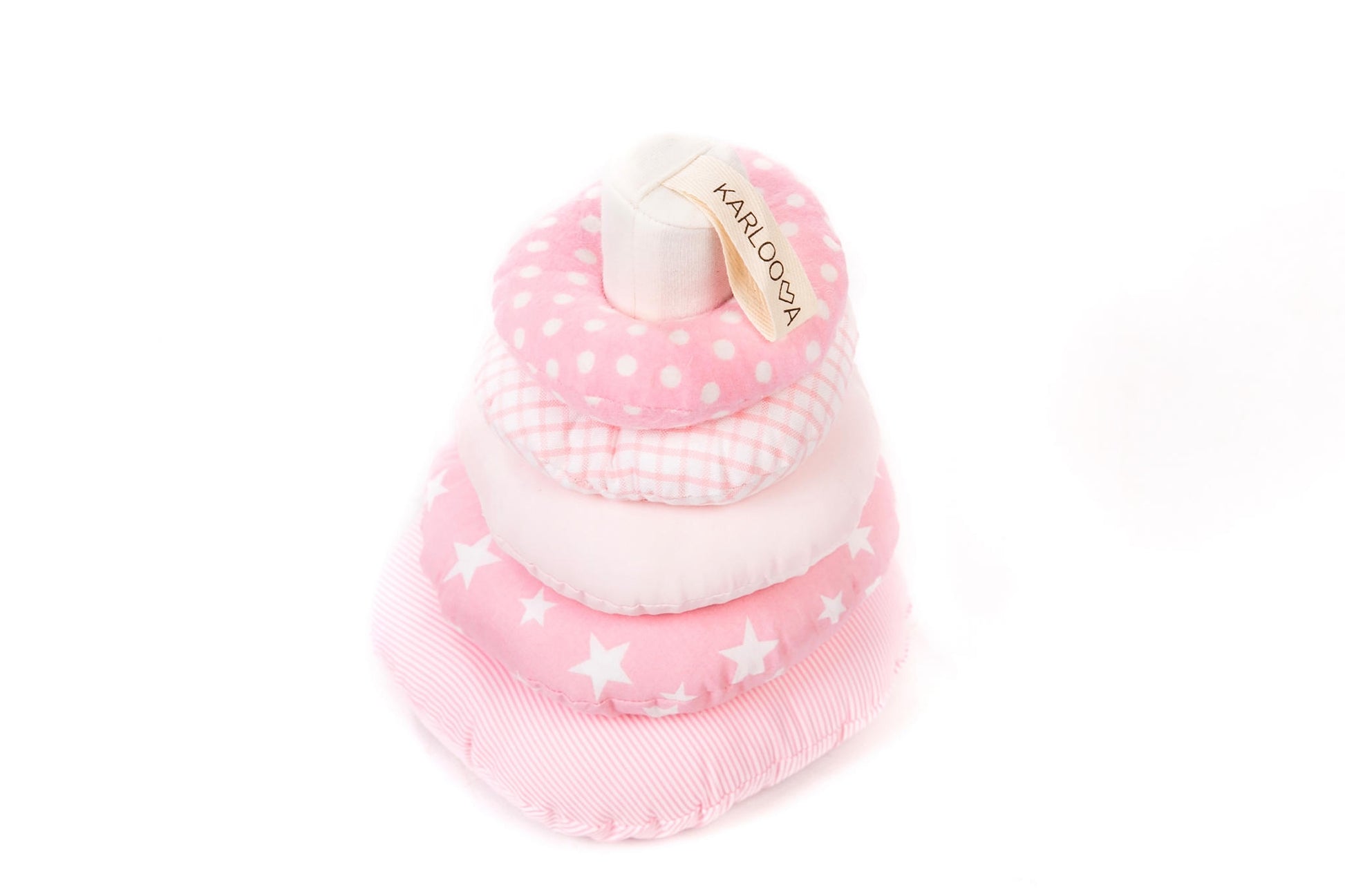 Karloova Jingle & Crinkle Tower – Stimulating Stacking Toy for Kids by Karloova at www.brixbailey.com