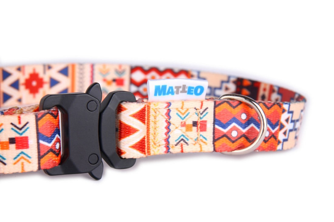 Boho Collection Dog Collar – A style that combines hippie blaze of colors with casual surfers and bohemian originality. by Matteo at www.brixbailey.com