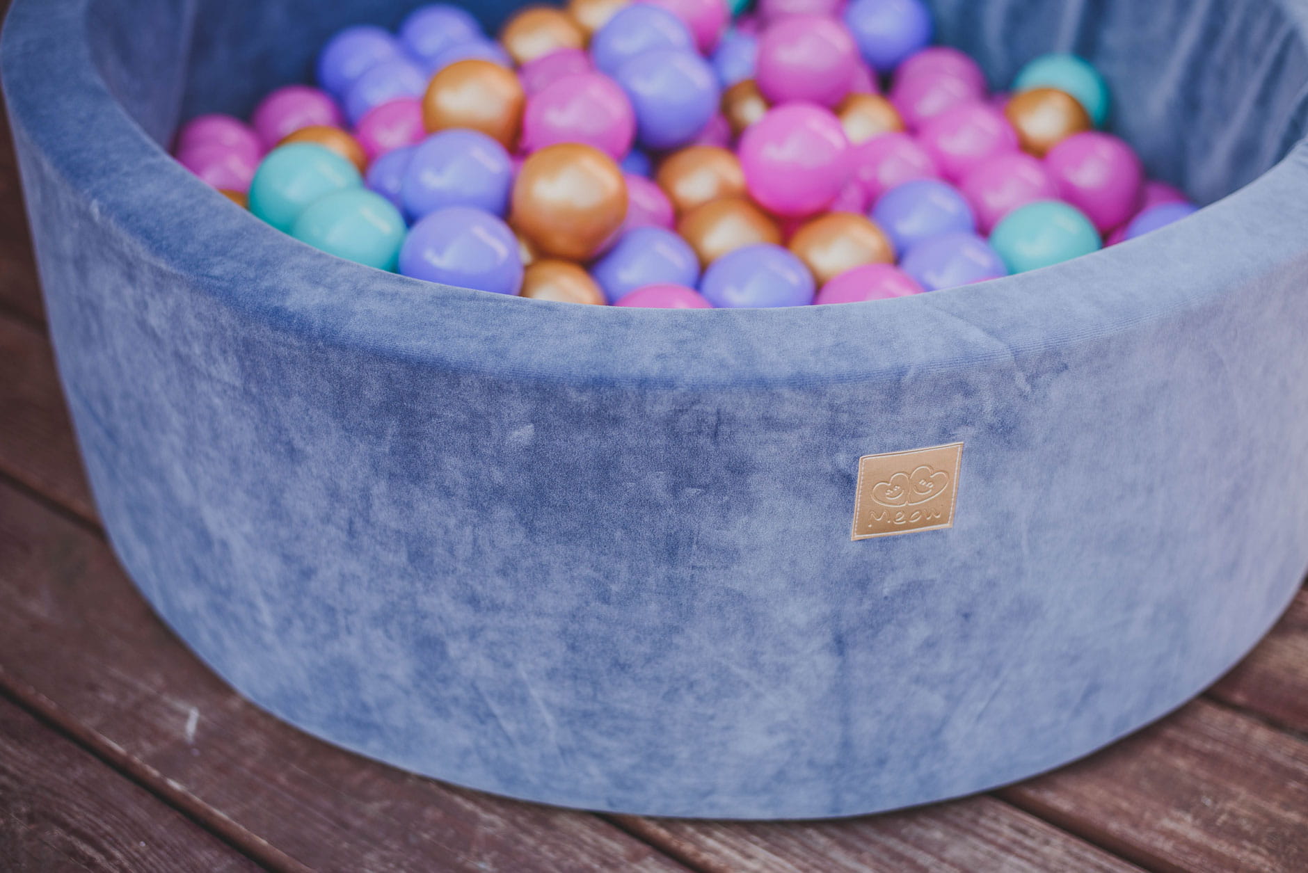MeowBaby® Velvet Baby Ball Pit with 250 Colorful Balls – Safe & Fun by MeowBaby at www.brixbailey.com