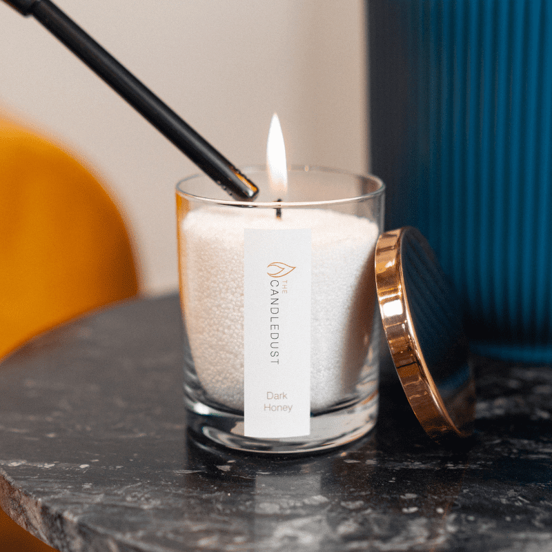 Champagne & Rhubarb Candle – Eco-Friendly, Romantic Aroma by Candledust at www.brixbailey.com