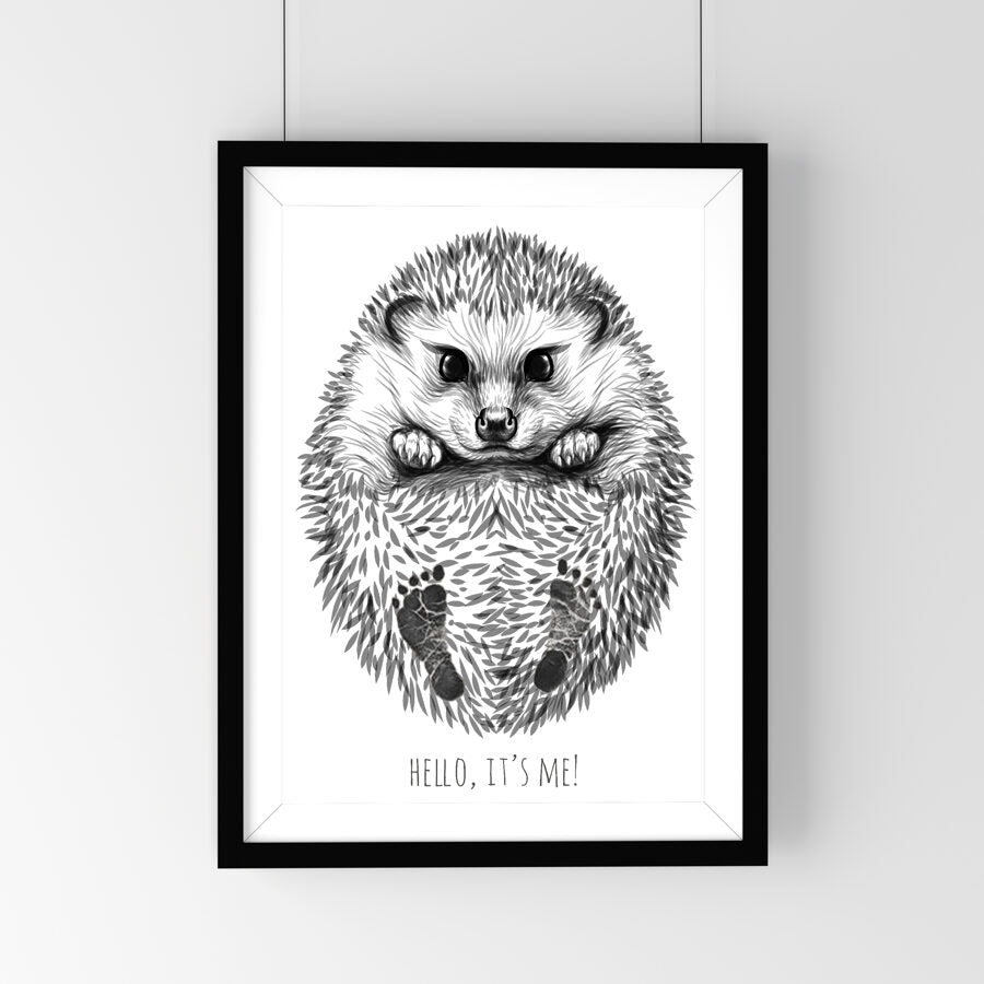 Baby Hedgehog Footprint Kit – Cherished Keepsake for Parents by Kai aš mažas buvau at www.brixbailey.com