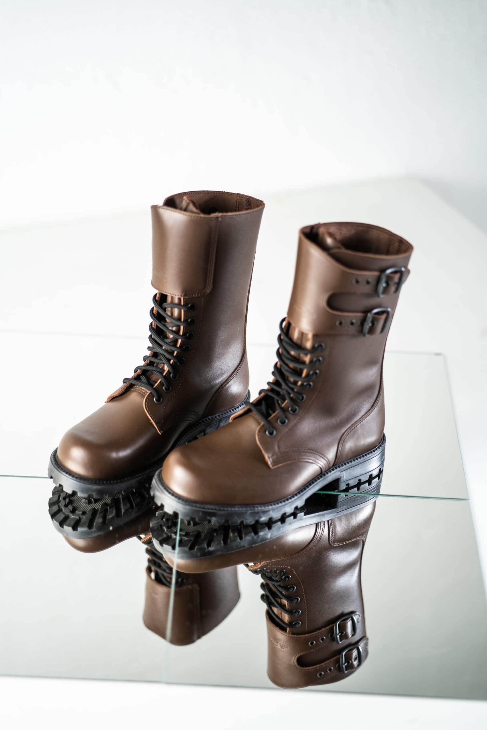 Dark Brown Tarkovsky Boots – Elegant, Durable, Water-Repellent by Samelin at www.brixbailey.com