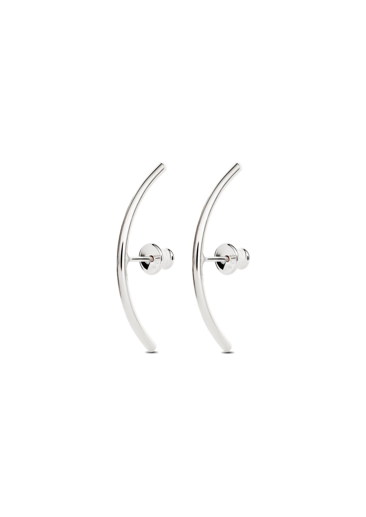 Sterling Silver 925 Radius Earrings – Elegant & Handmade by NO MORE at www.brixbailey.com