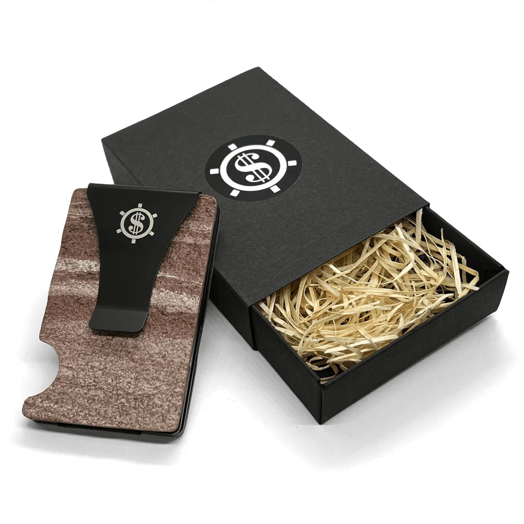 Red Canyon Marble Card Holder – Sustainable & Theft-Proof by Seif Design at www.brixbailey.com