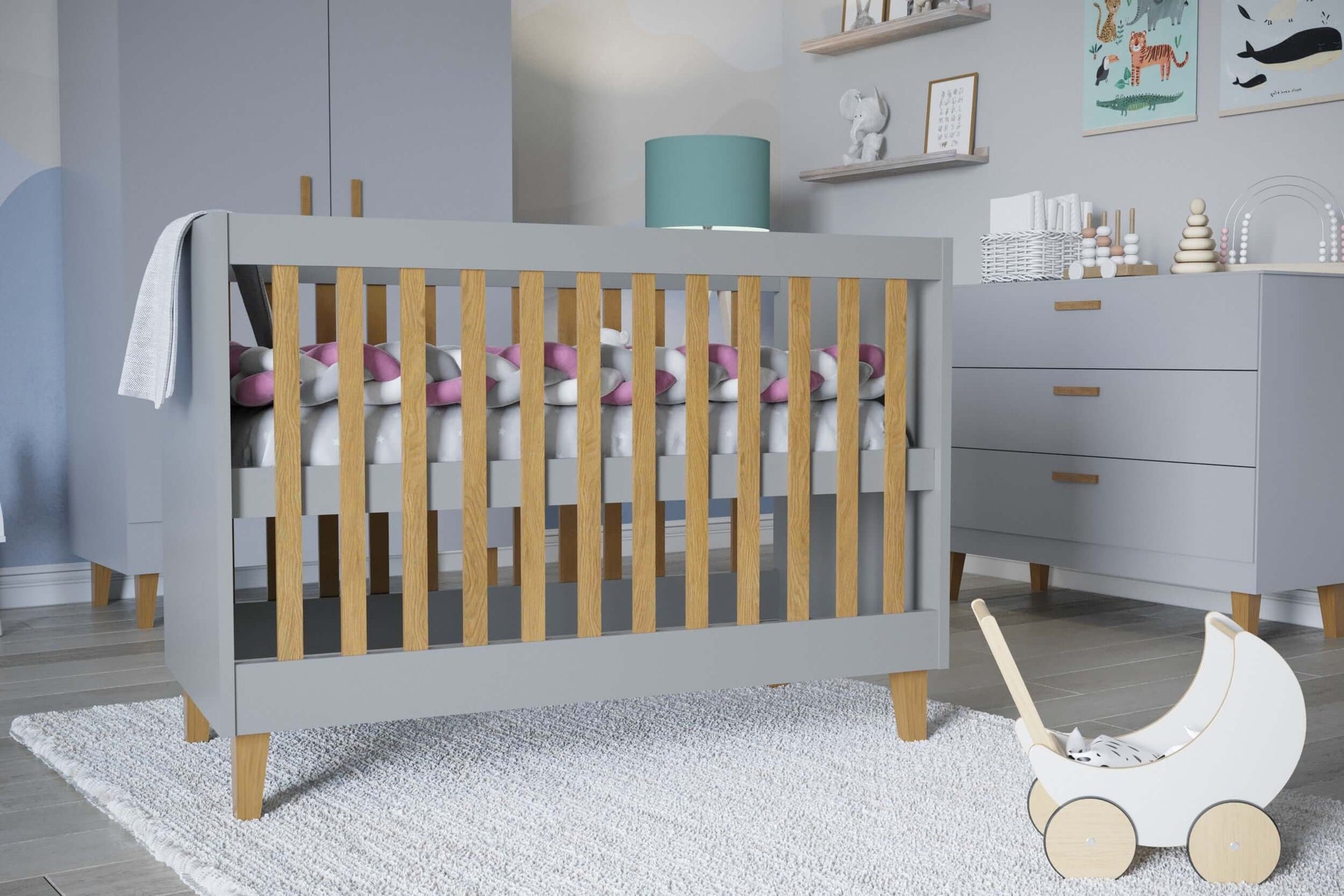 Baby Bed Kubi - Grey