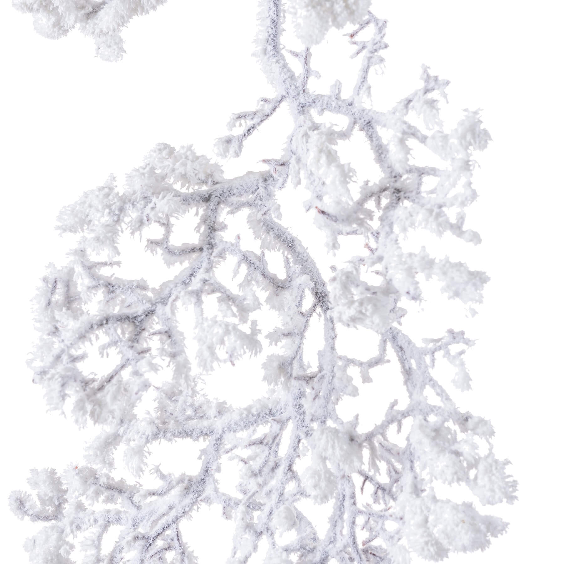 Realistic snow-dusted frosted garland for winter décor, naturalistic foliage with dimensional depth  
*(99 characters)* by sostter at brixbailey.com
