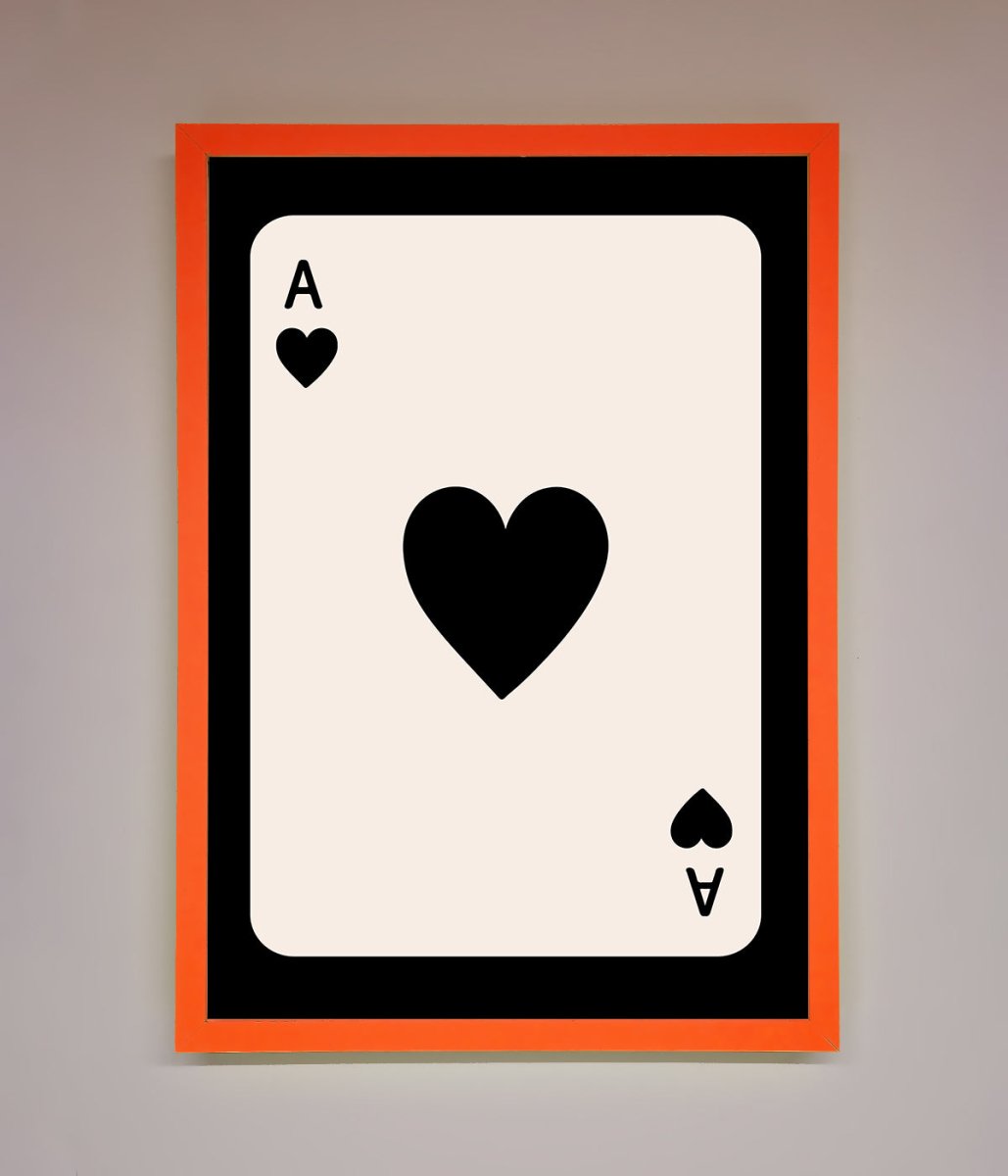 Ace Of Hearts Framed Poster