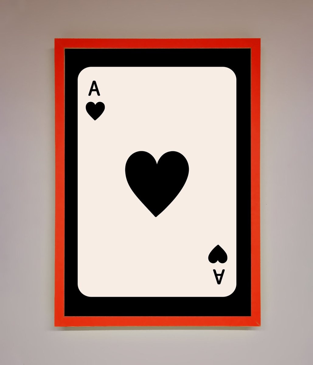 Ace Of Hearts Framed Poster