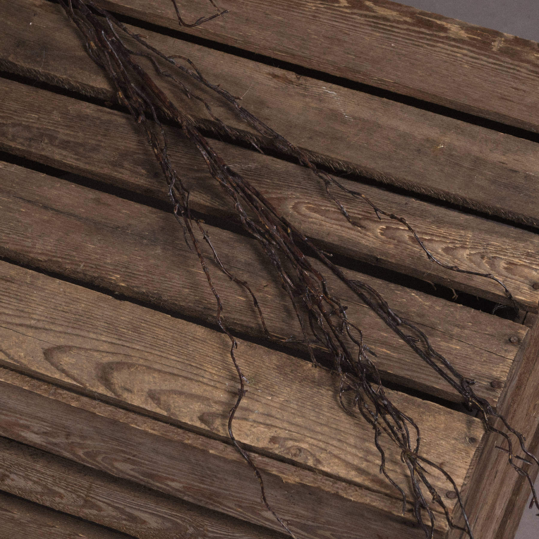 Lifelike brown botanical branch spray, 130cm tall, high-quality plastic for elegant home decor  by sostter at brixbailey.com