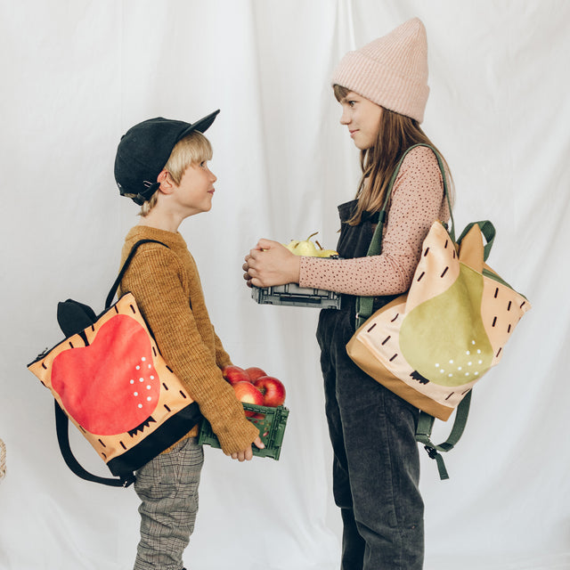 Kids' Adventure Apple Backpack – Stylish & Durable for Outdoors by Muni at www.brixbailey.com