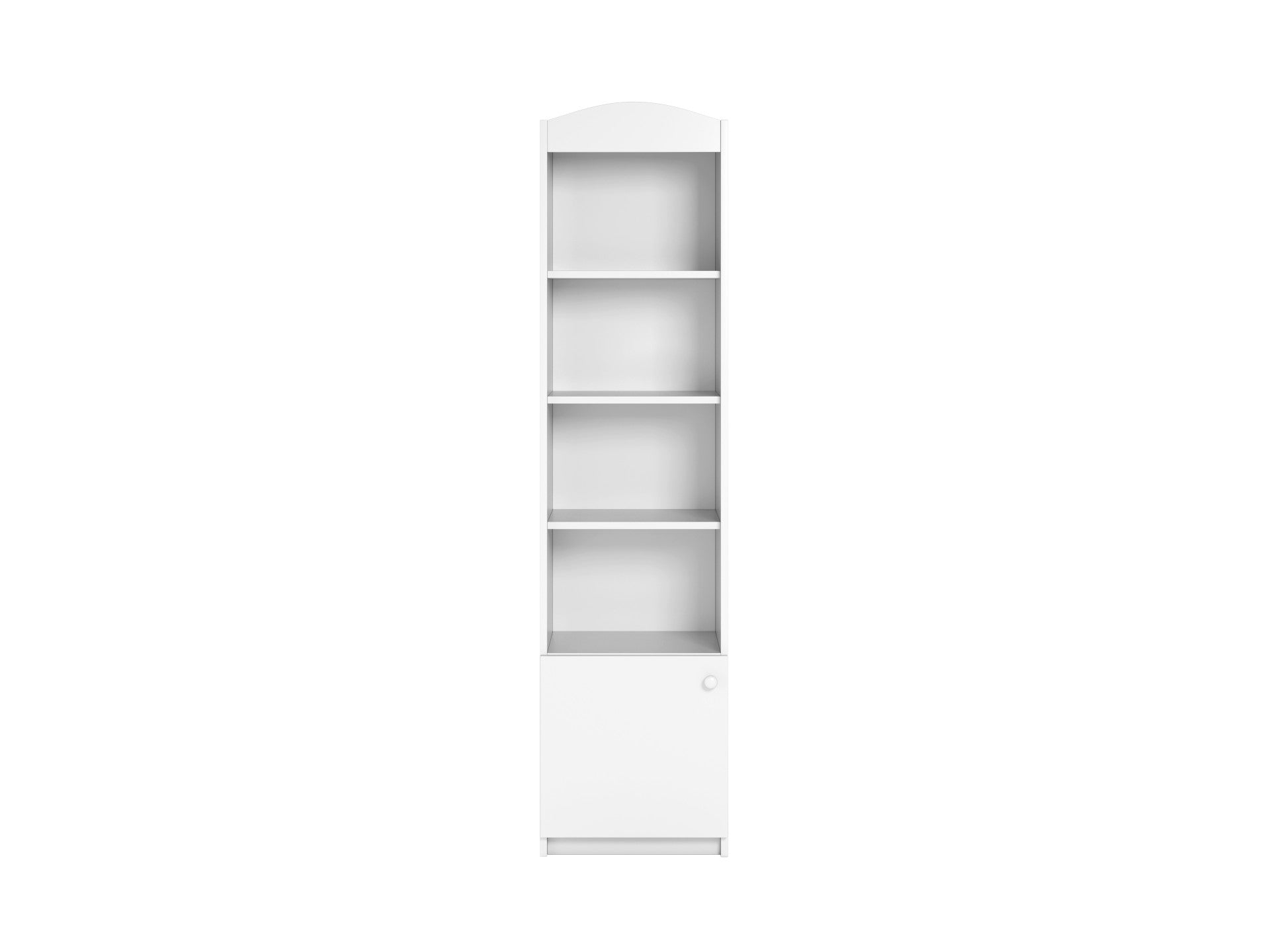 functional babydreams single shelf mounted on a wall with soft-close cabinet door open