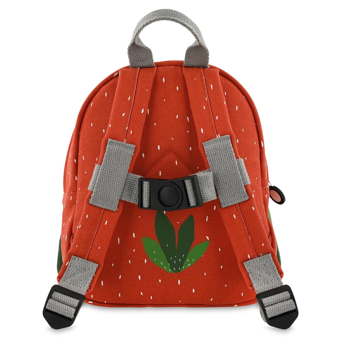 elegant mr parrot kids backpack with water-repellent cotton and a refined chest strap