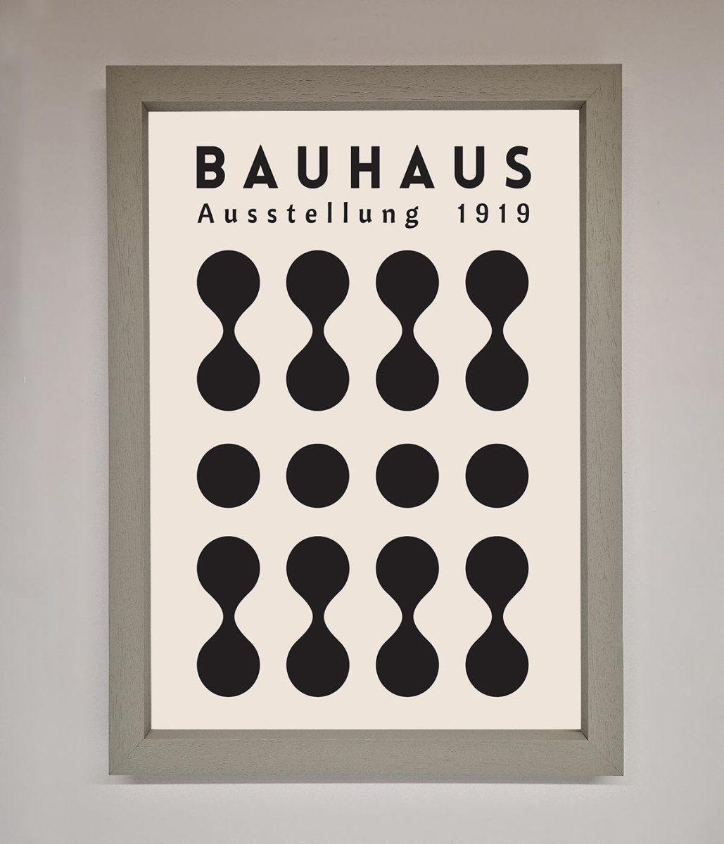 Bauhaus Black 1919 Framed Wall Art