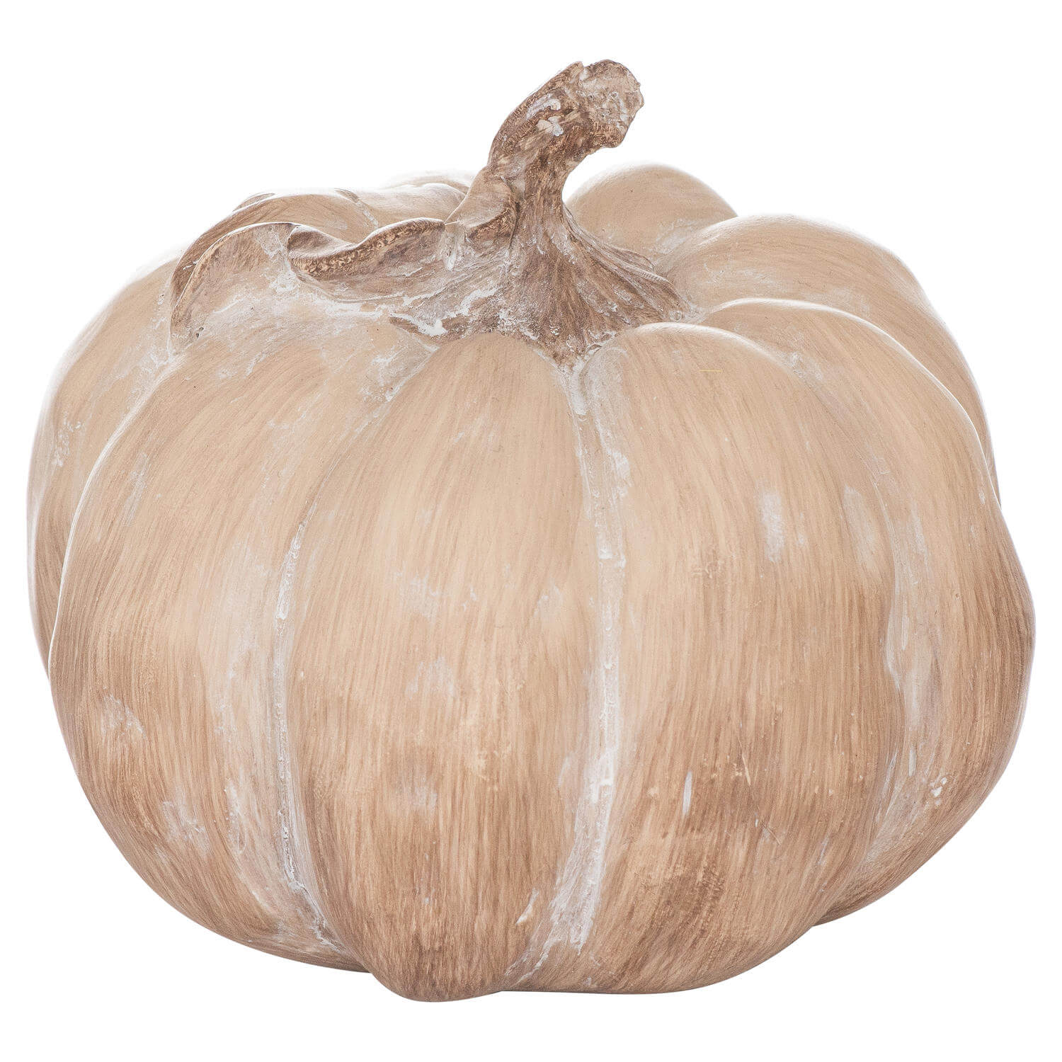 Set of 3 carved wood-effect resin pumpkins in grey tones, perfect for autumn decor with warm lighting patterns by Sostter at brixbailey.com