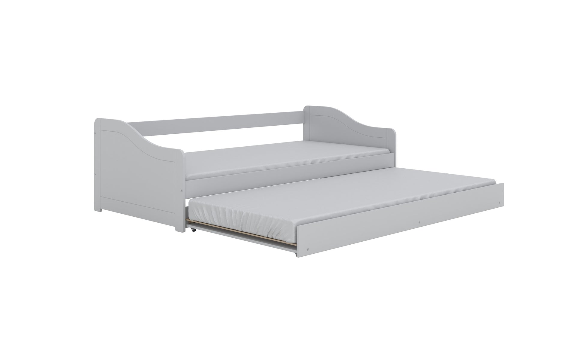 elegant white blanka children's bed with four spacious drawers and open shelving